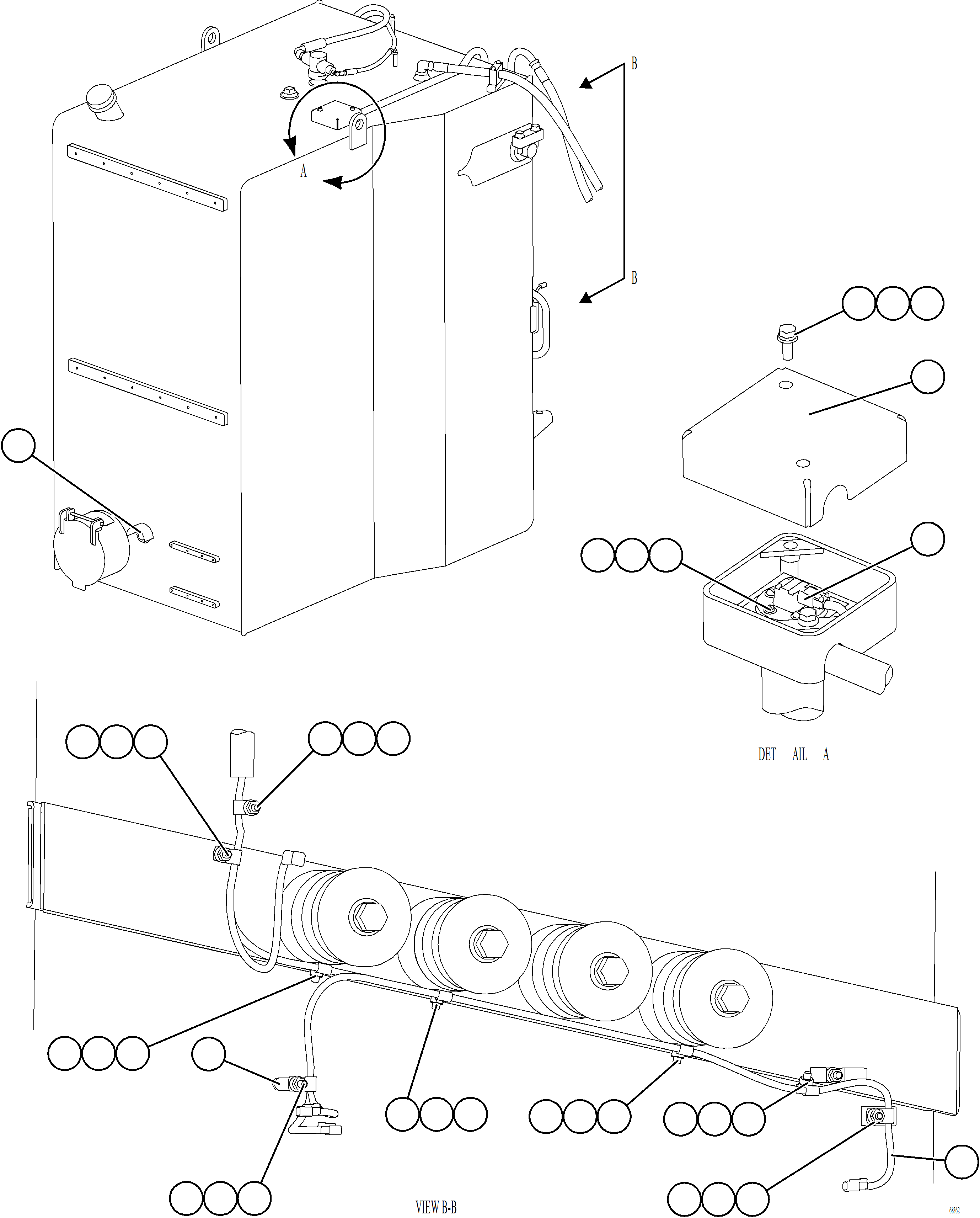 Komatsu parts book diagram for AFE77-AT 830E-5 S/N A50114  GOONYELLA: FUEL LEVEL SENDER & WIRING