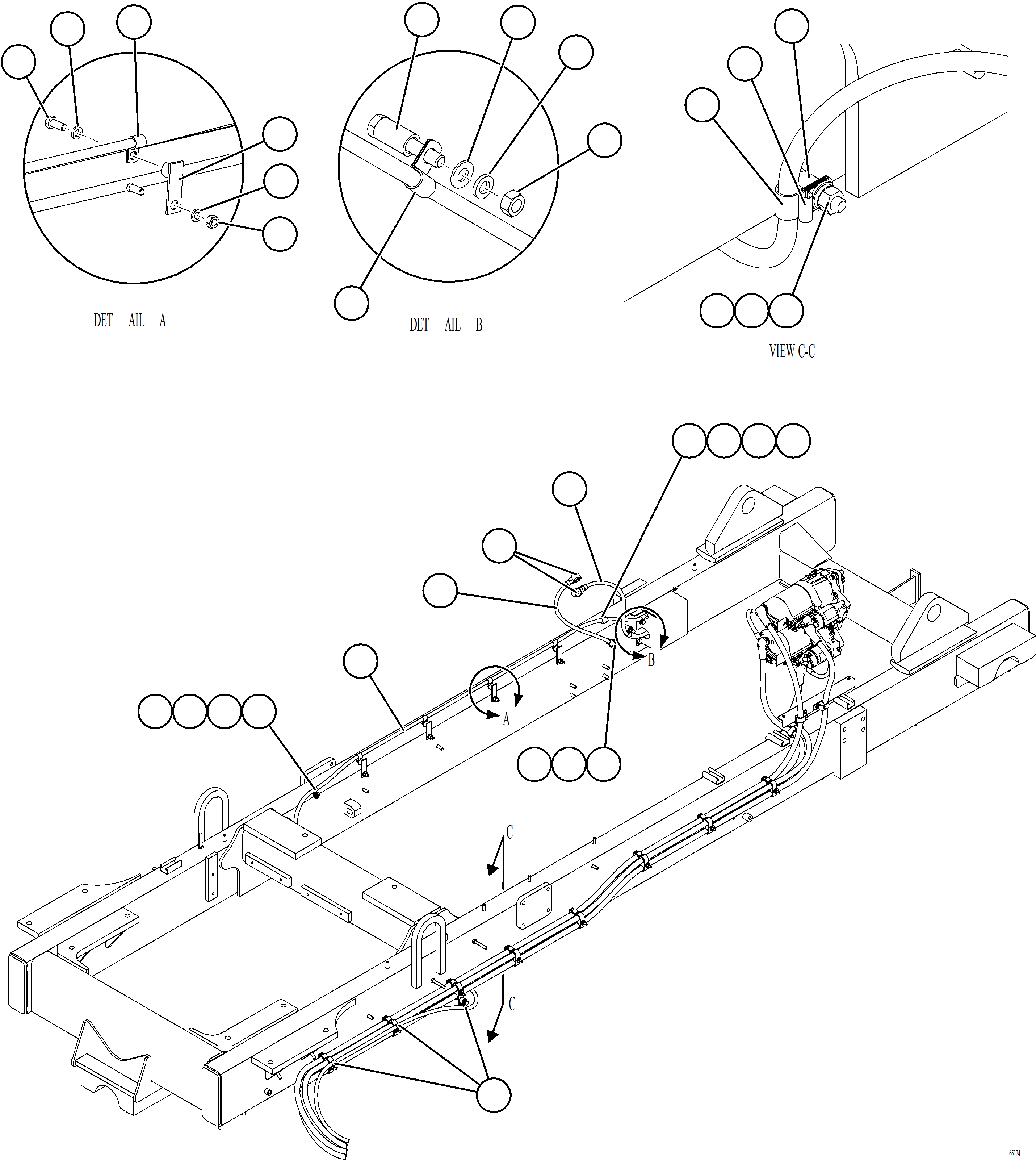 Komatsu parts book diagram for AFE77-AT 830E-5 S/N A50114  GOONYELLA: ENGINE PRELUBE WIRING    1/2