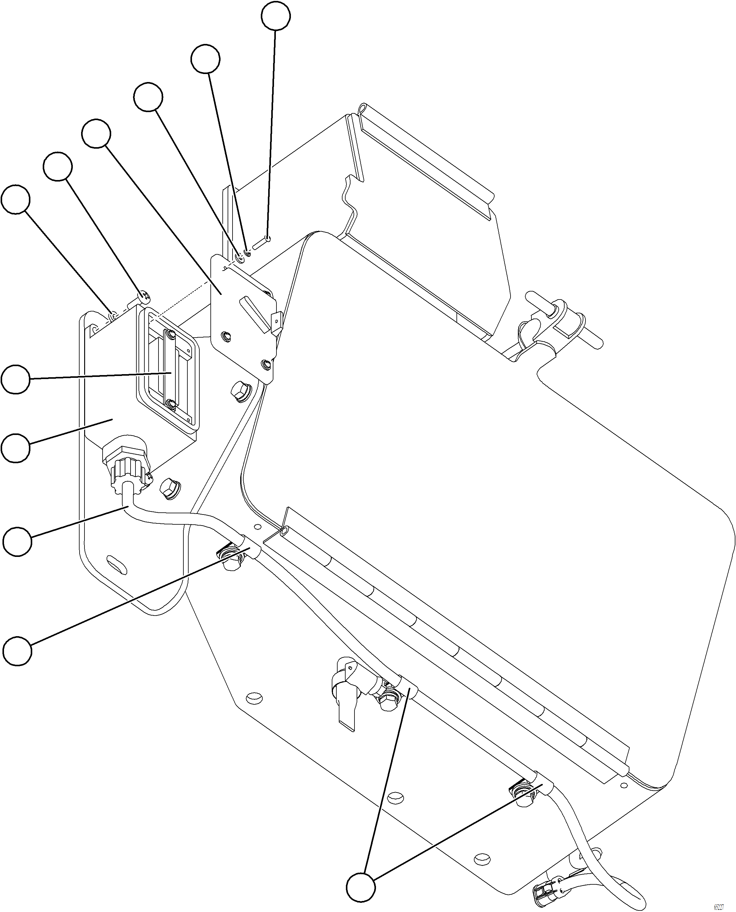 Komatsu parts book diagram for AFE77-AT 830E-5 S/N A50114  GOONYELLA: GROUND LEVEL LADDER LIGHTS SWITCH