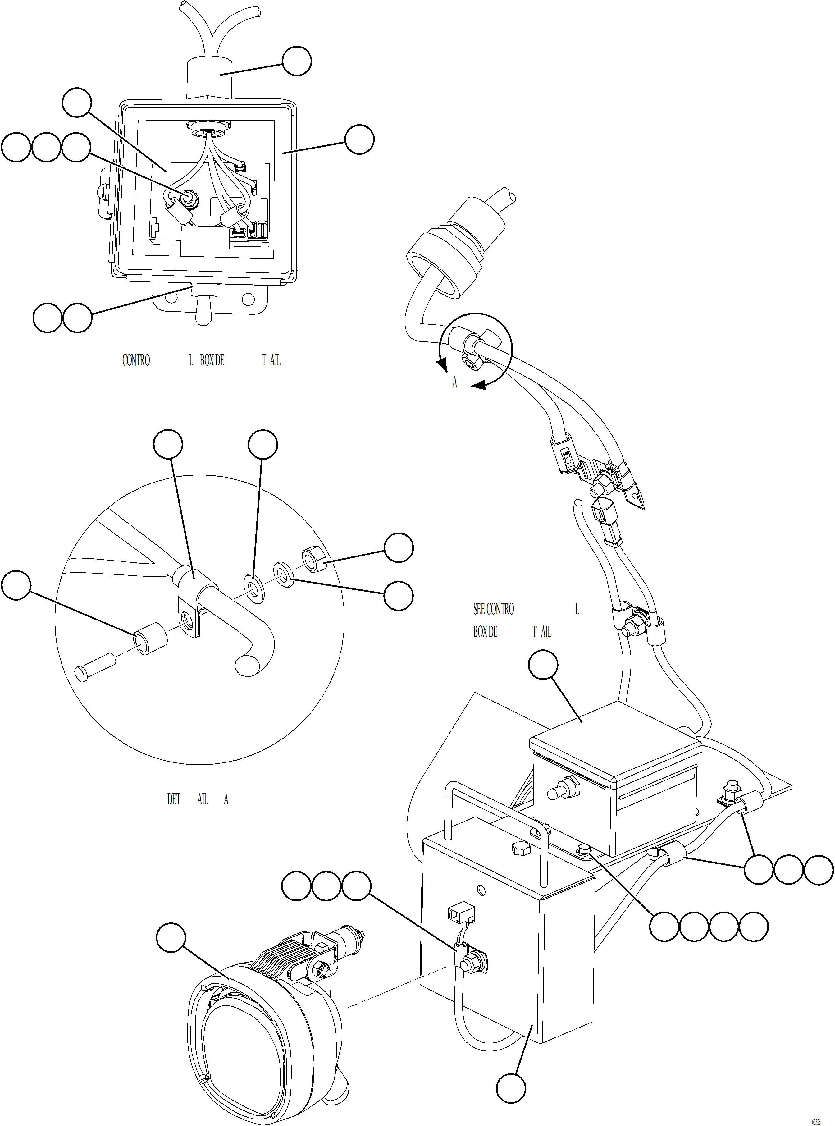 Komatsu parts book diagram for AFE77-AT 830E-5 S/N A50114  GOONYELLA: REAR AXLE HOUSING SERVICE LIGHT