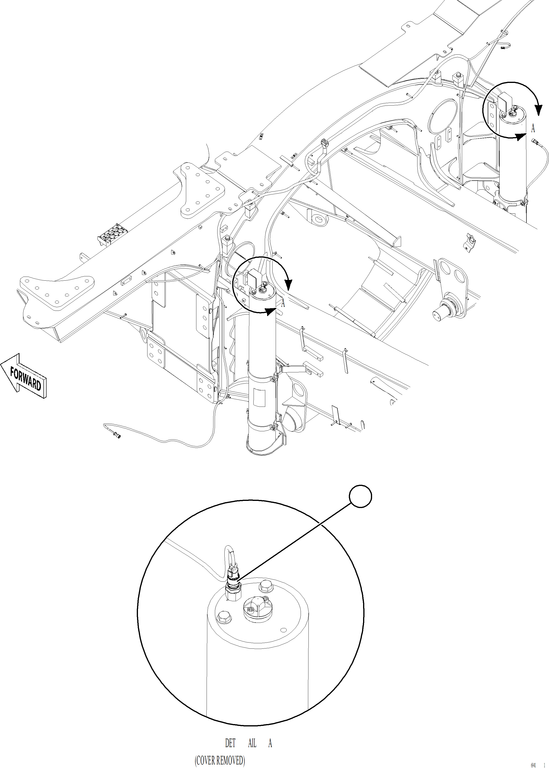 Komatsu parts book diagram for AFE77-AT 830E-5 S/N A50114  GOONYELLA: STEERING ACCUMULATOR PRESSURE SWITCH