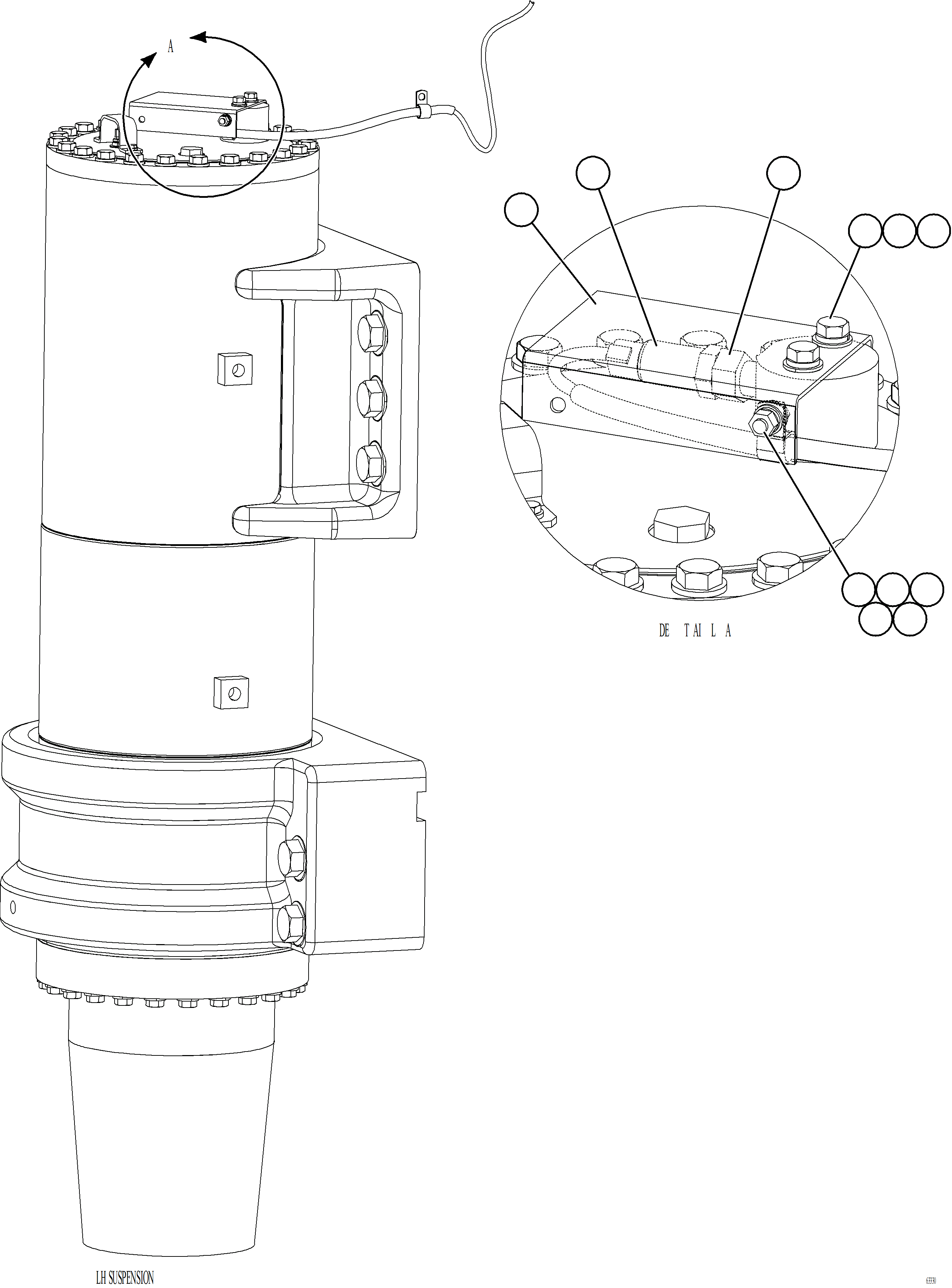 Komatsu parts book diagram for AFE77-AT 830E-5 S/N A50114  GOONYELLA: PLM PRESSURE SENSOR - FRONT SUSPENSIONS