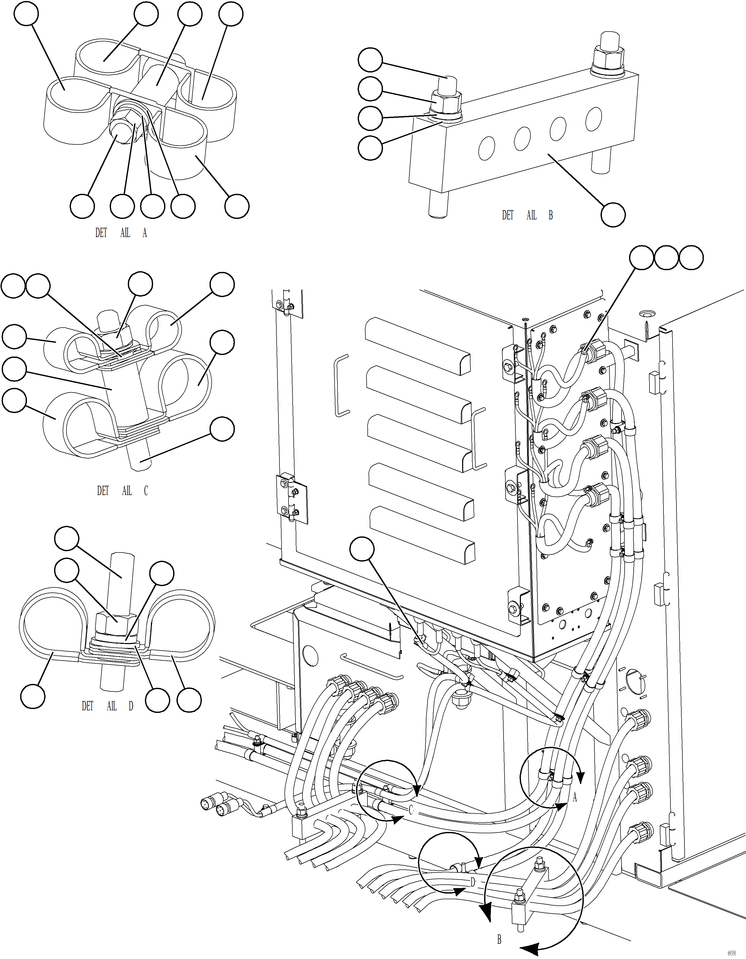 Komatsu parts book diagram for AFE77-AT 830E-5 S/N A50114  GOONYELLA: CONTROL CABINET EXTERNAL WIRING - RETARDING GRID