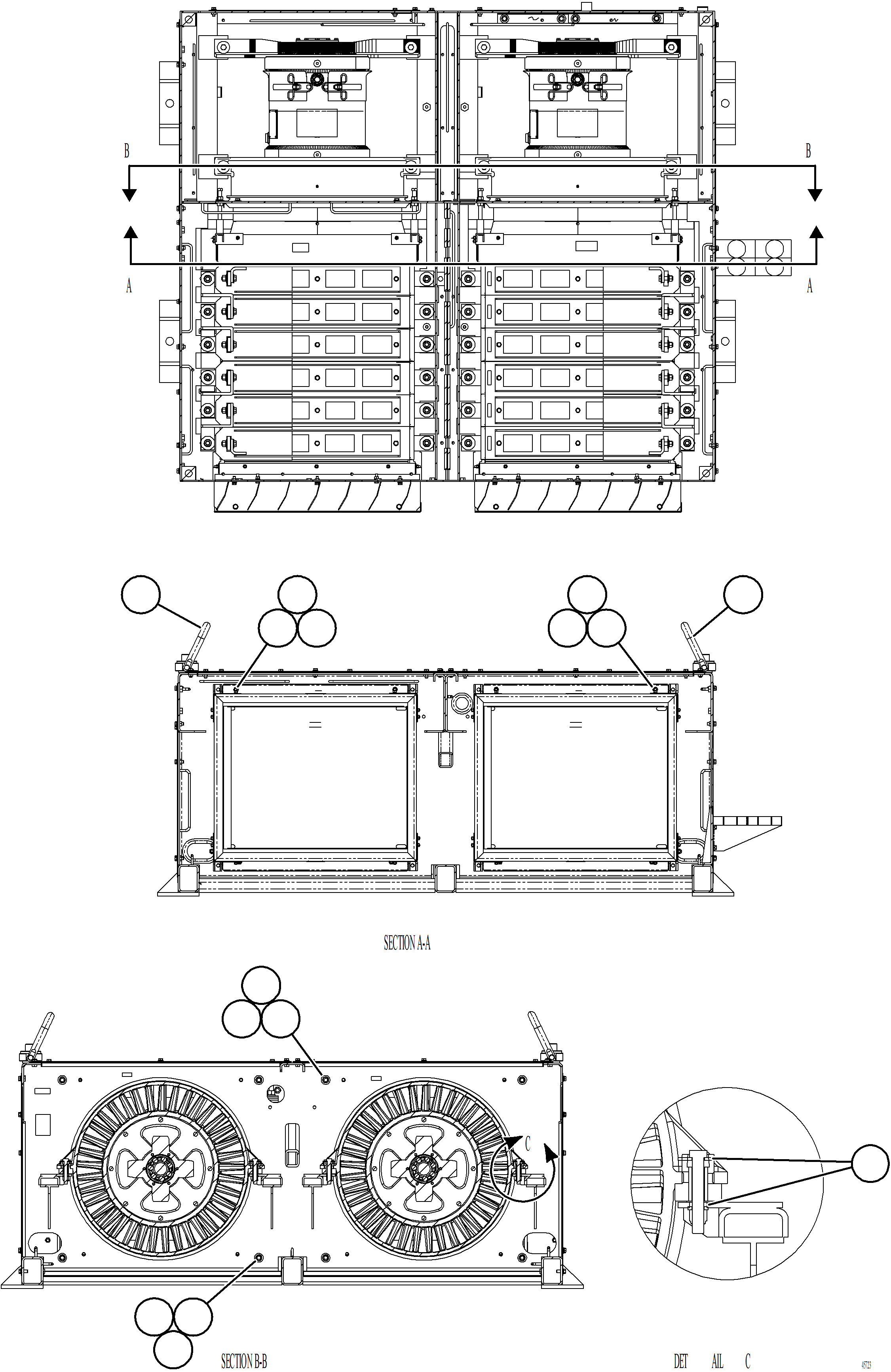 Komatsu parts book diagram for AFE77-AT 830E-5 S/N A50114  GOONYELLA: RETARDING GRID    4/6    58E-43-00511