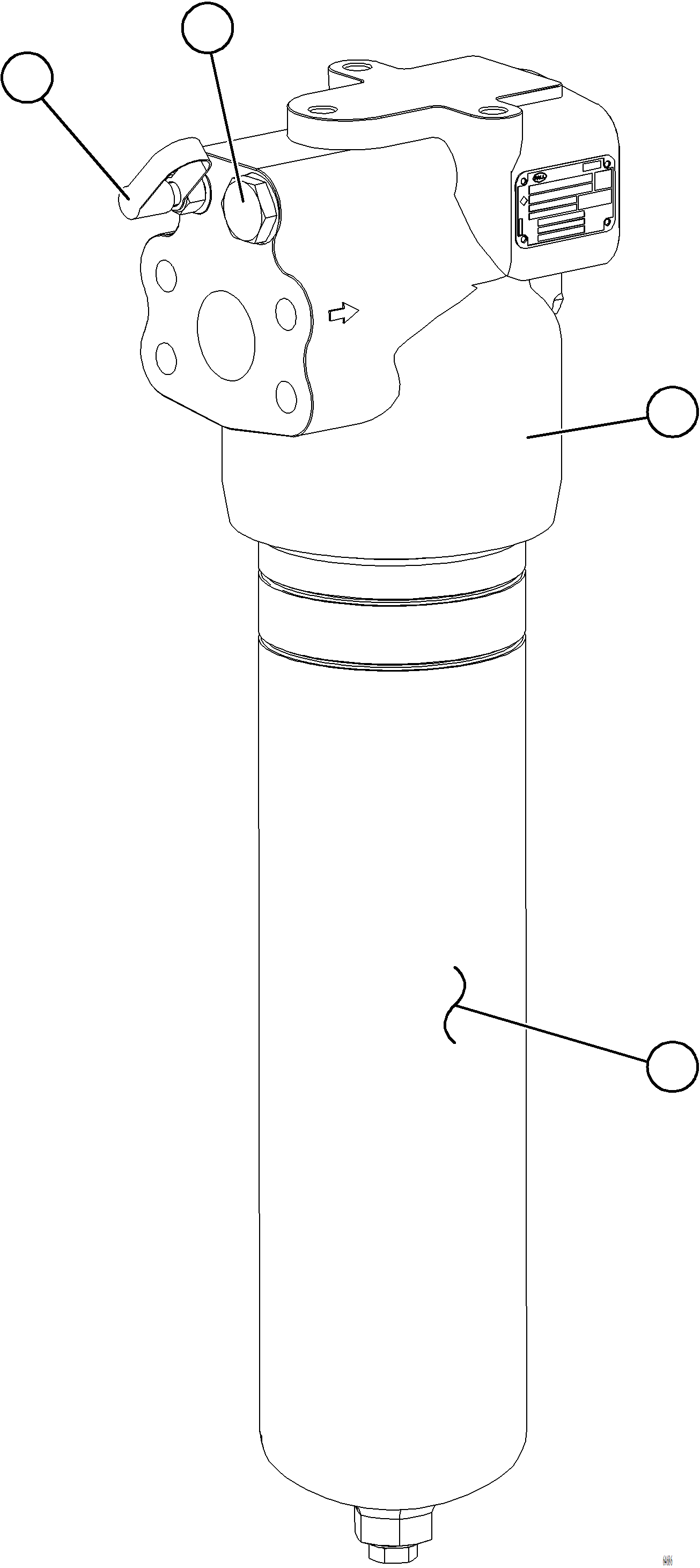 Komatsu parts book diagram for AFE77-AT 830E-5 S/N A50114  GOONYELLA: STEERING FILTER ASSEMBLY    58E-60-01700
