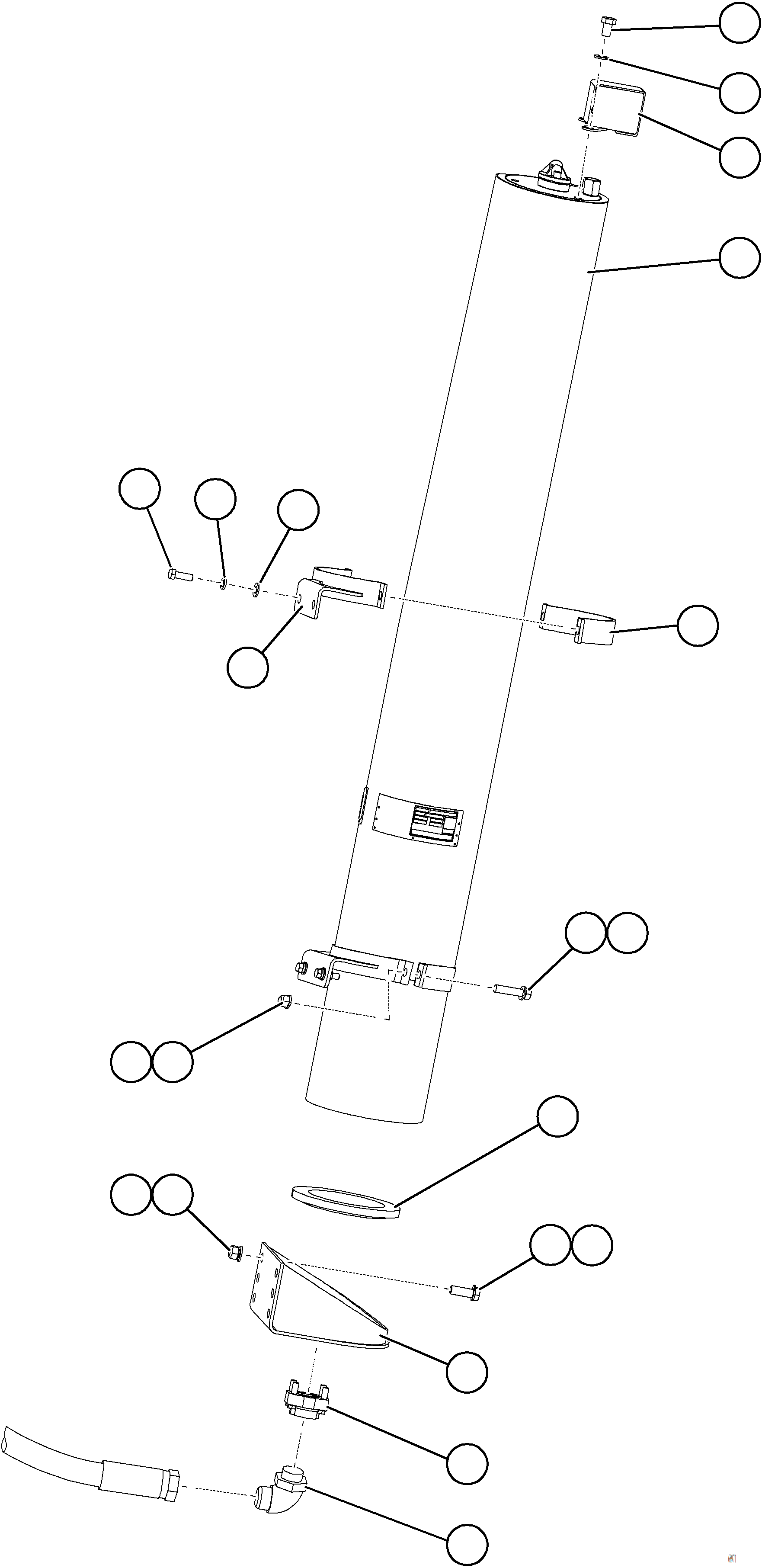 Komatsu parts book diagram for AFE77-AT 830E-5 S/N A50114  GOONYELLA: STEERING ACCUMULATOR INSTALLATION