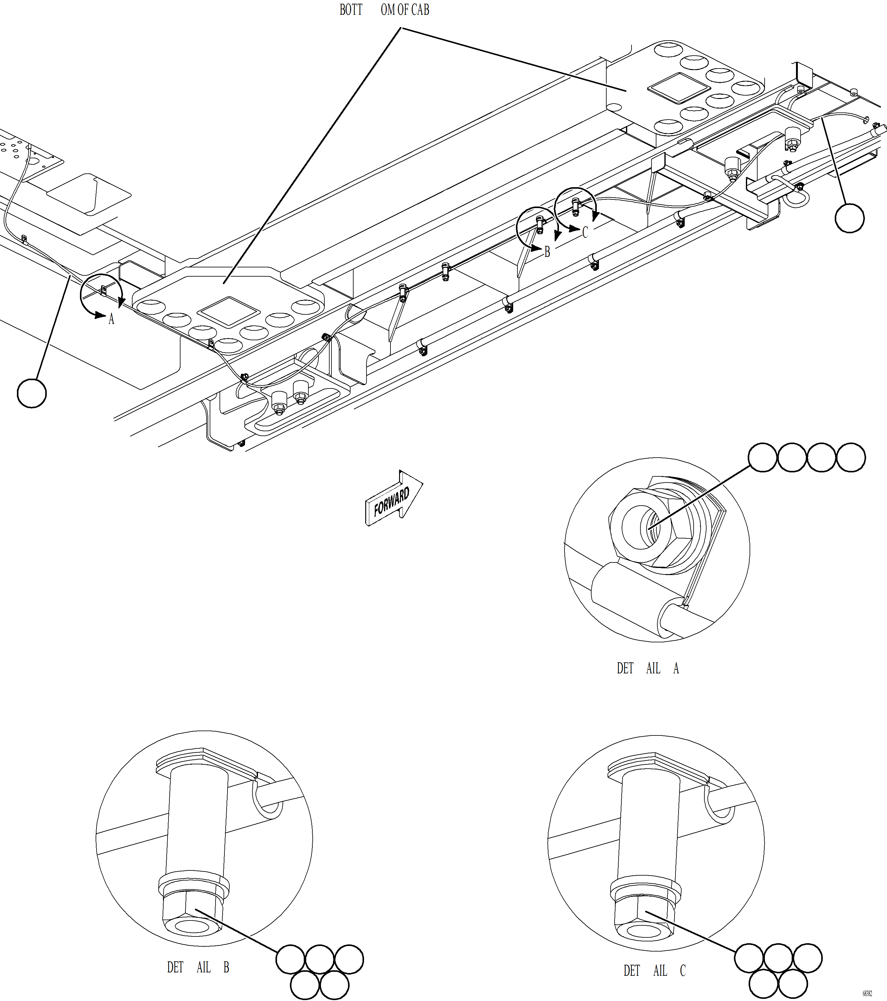 Komatsu parts book diagram for AFE77-AT 830E-5 S/N A50114  GOONYELLA: RADIO ANTENNA INSTALLATION
