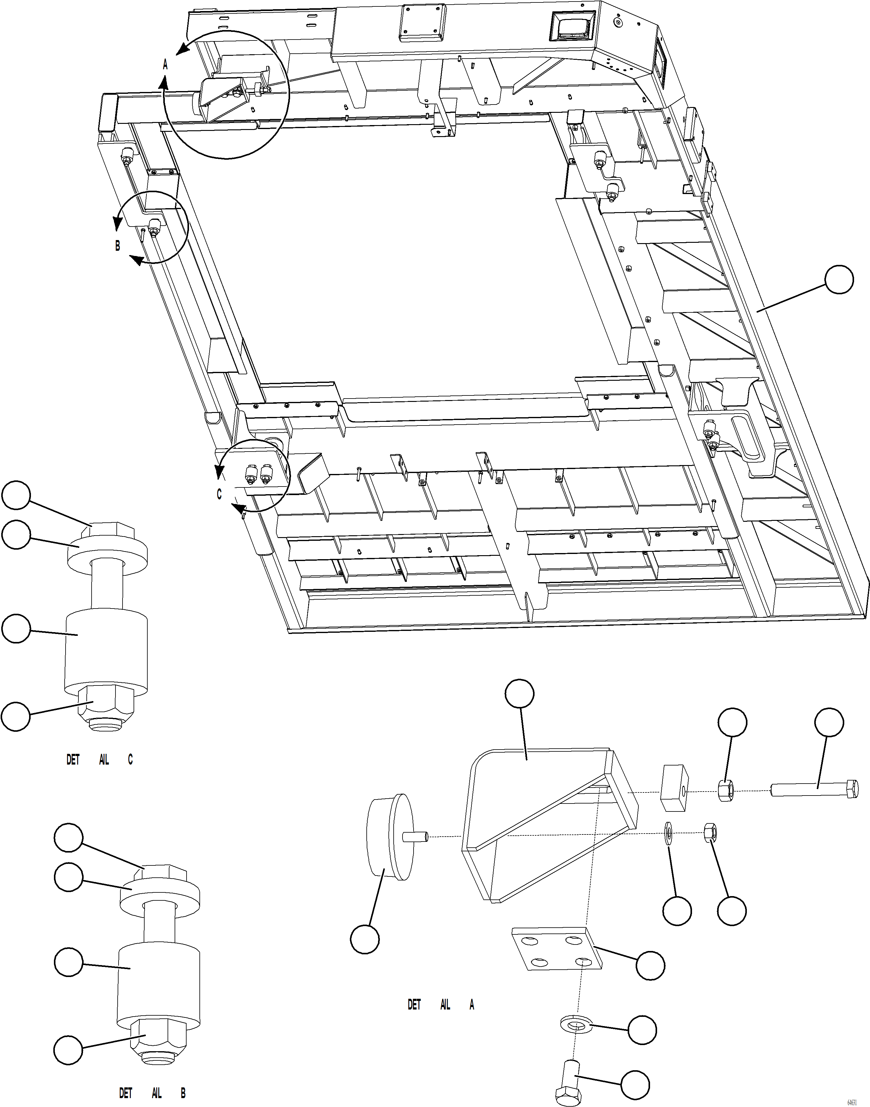 Komatsu parts book diagram for AFE77-AT 830E-5 S/N A50114  GOONYELLA: LH DECK INSTALLATION