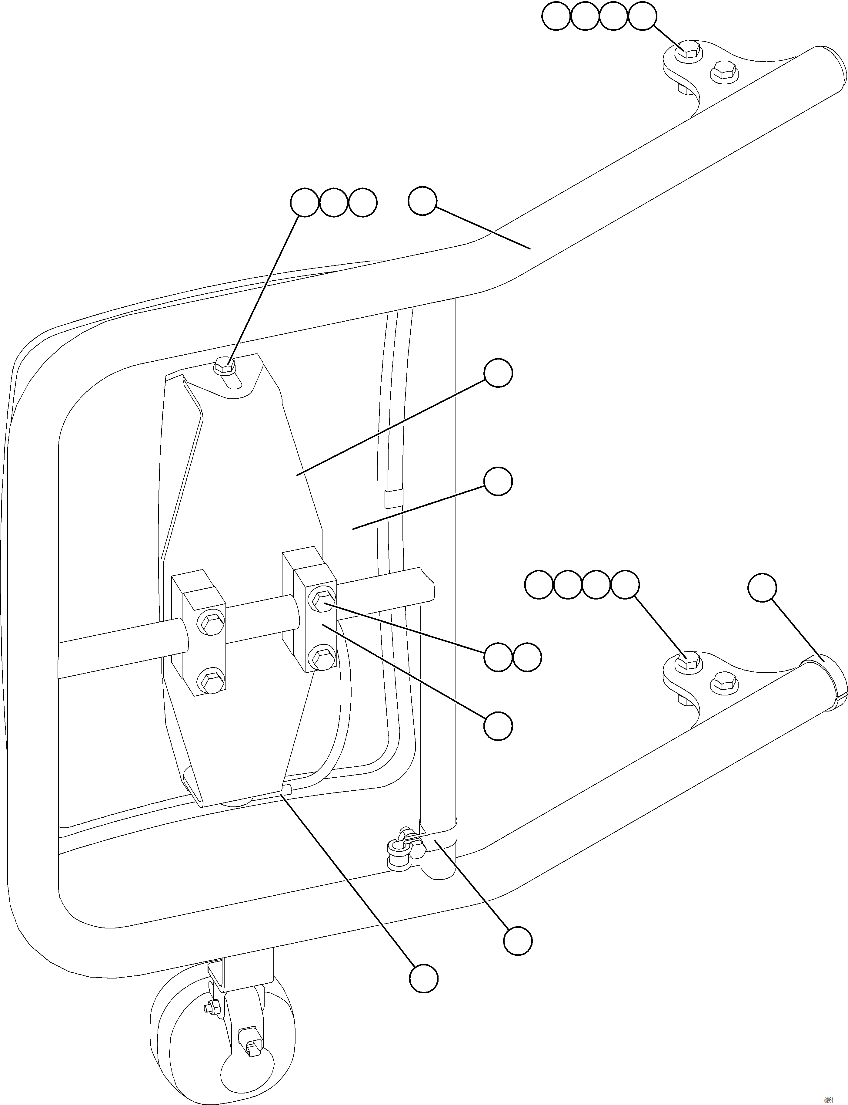 Komatsu parts book diagram for AFE77-AT 830E-5 S/N A50114  GOONYELLA: RH MIRROR INSTALLATION