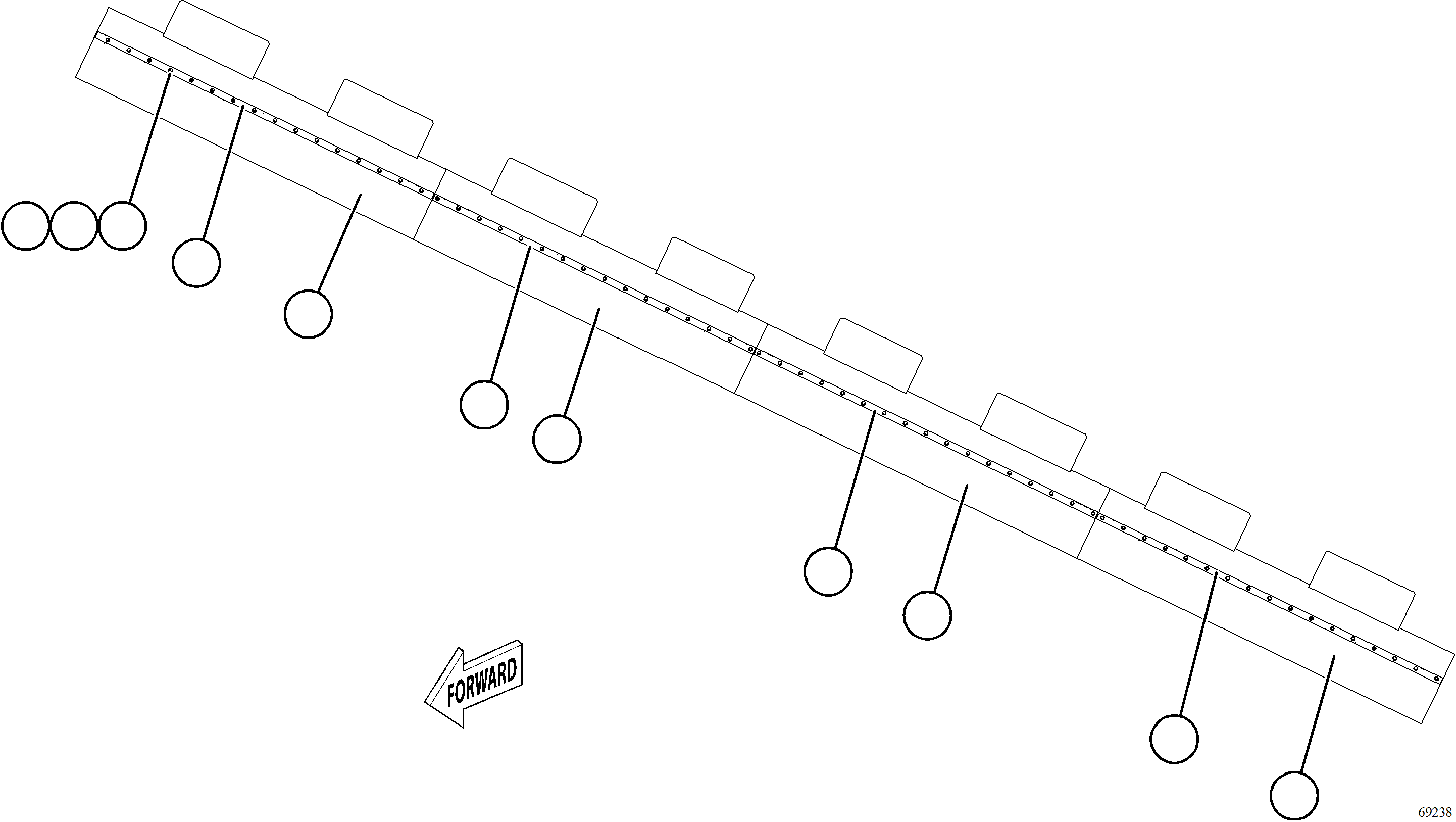 Komatsu parts book diagram for AFE77-AT 830E-5 S/N A50114  GOONYELLA: DUMP BODY MUD FLAPS    2/2