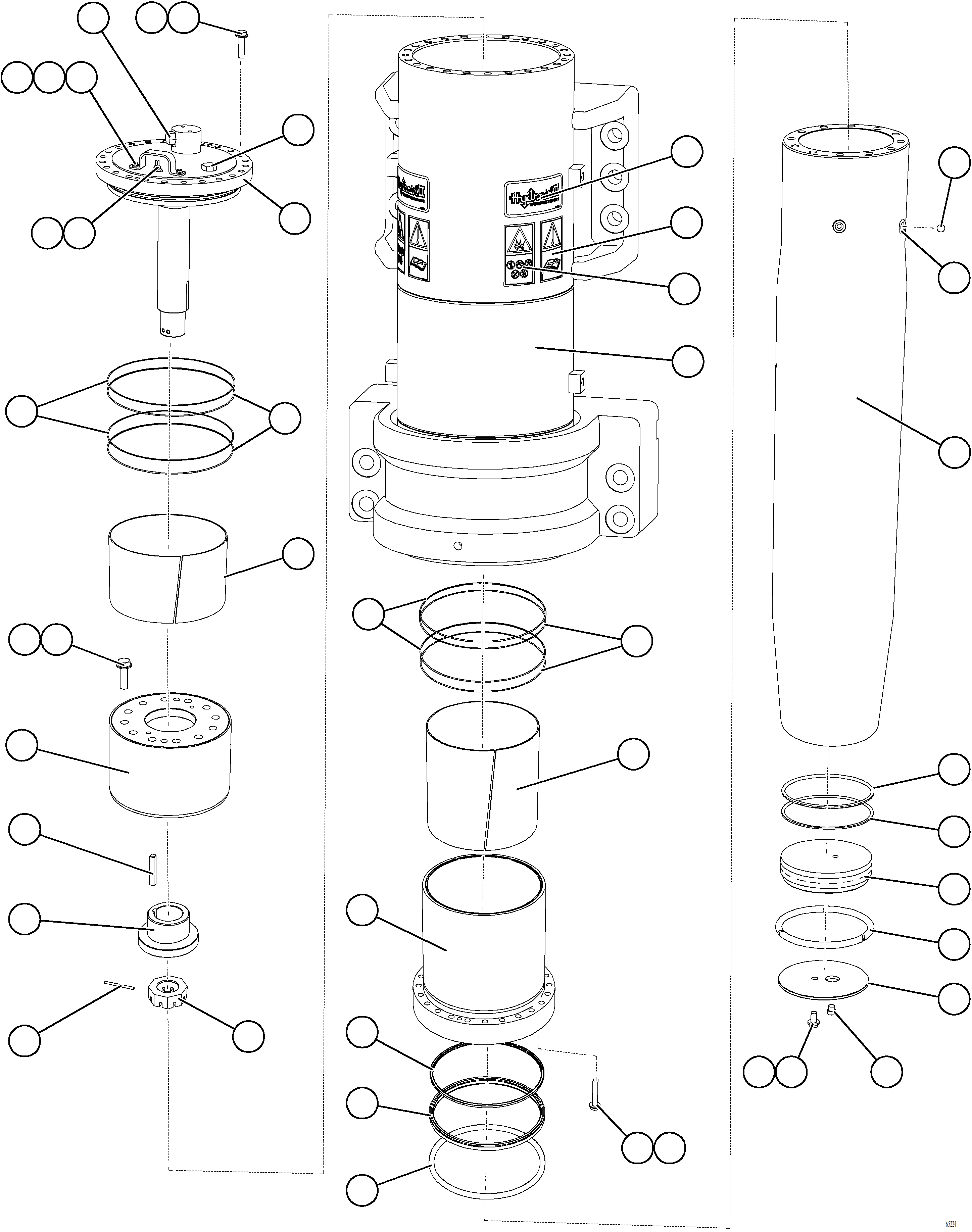Komatsu parts book diagram for AFE77-AT 830E-5 S/N A50114  GOONYELLA: FRONT SUSPENSION ASSEMBLY