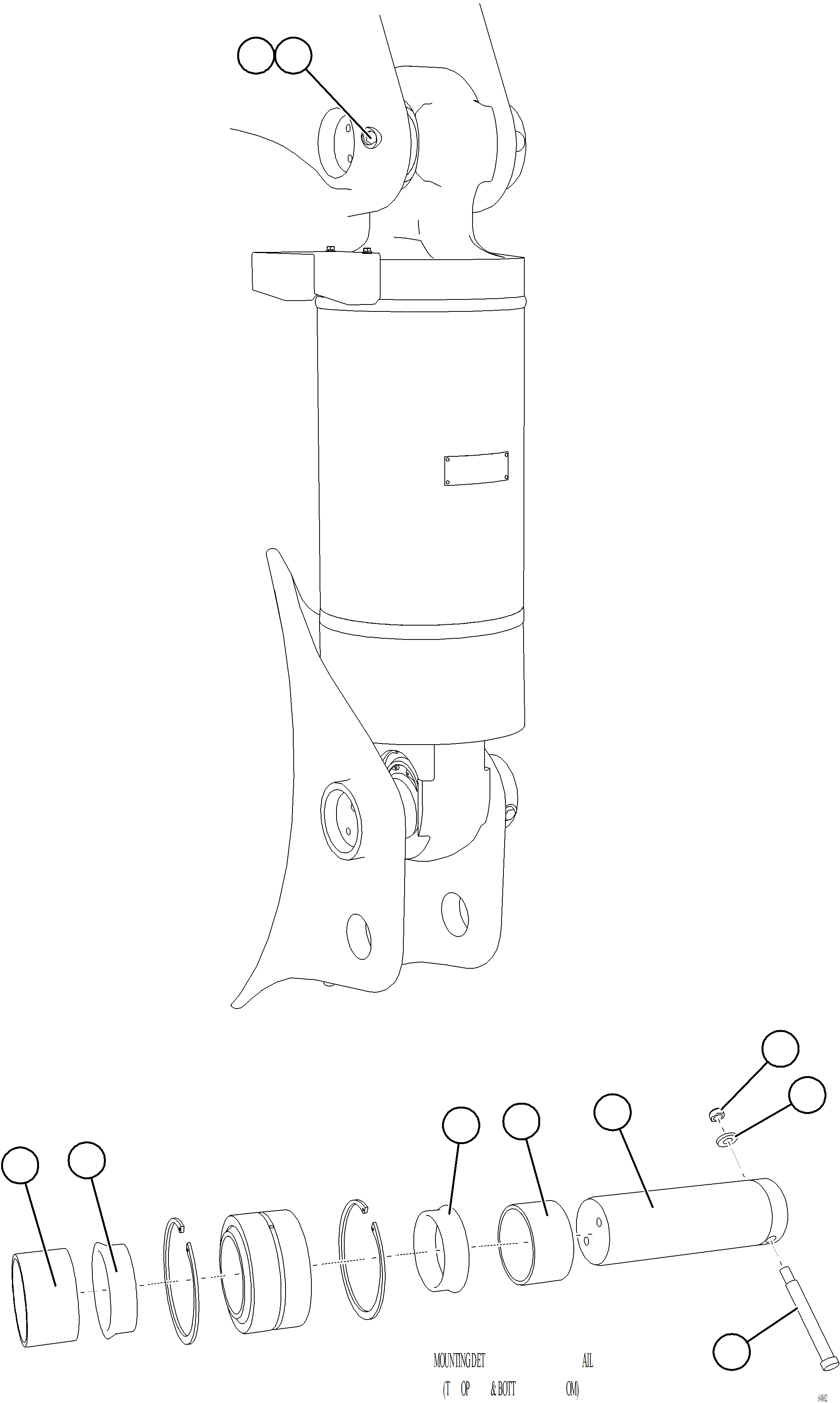 Komatsu parts book diagram for AFE77-AT 830E-5 S/N A50114  GOONYELLA: REAR SUSPENSION INSTALLATION