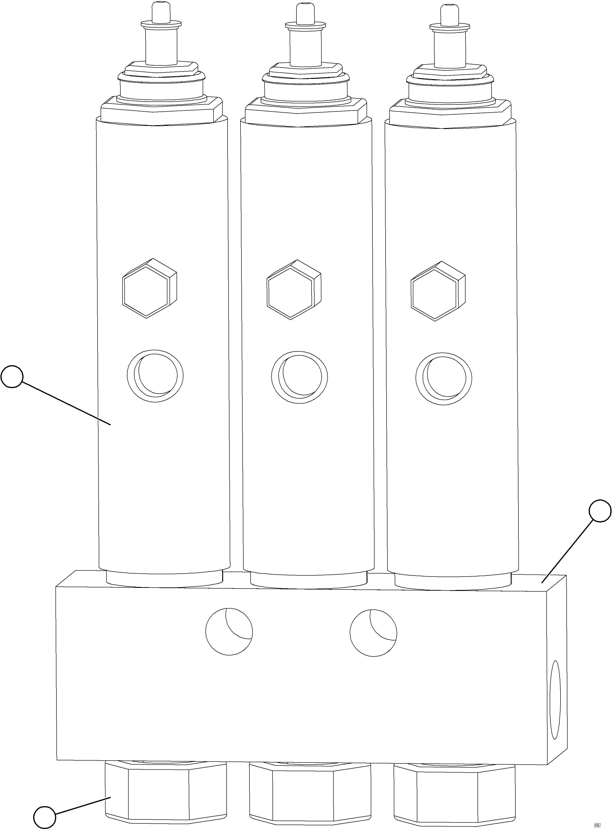 Komatsu parts book diagram for AFE77-AT 830E-5 S/N A50114  GOONYELLA: 3-PIECE INJECTOR ASSEMBLY    TA4410