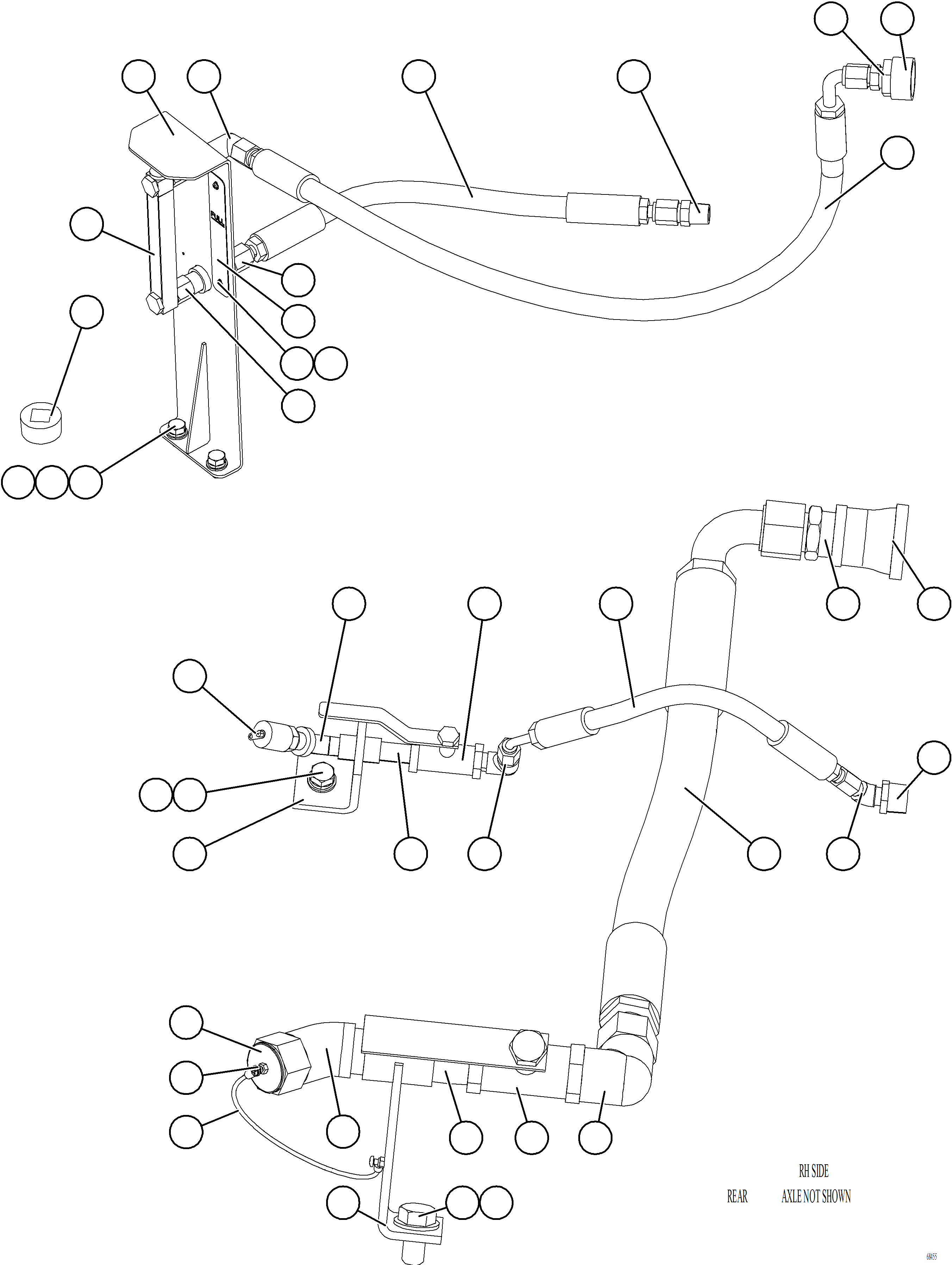 Komatsu parts book diagram for AFE77-AT 830E-5 S/N A50114  GOONYELLA: REAR AXLE SERVICE CENTER - RH