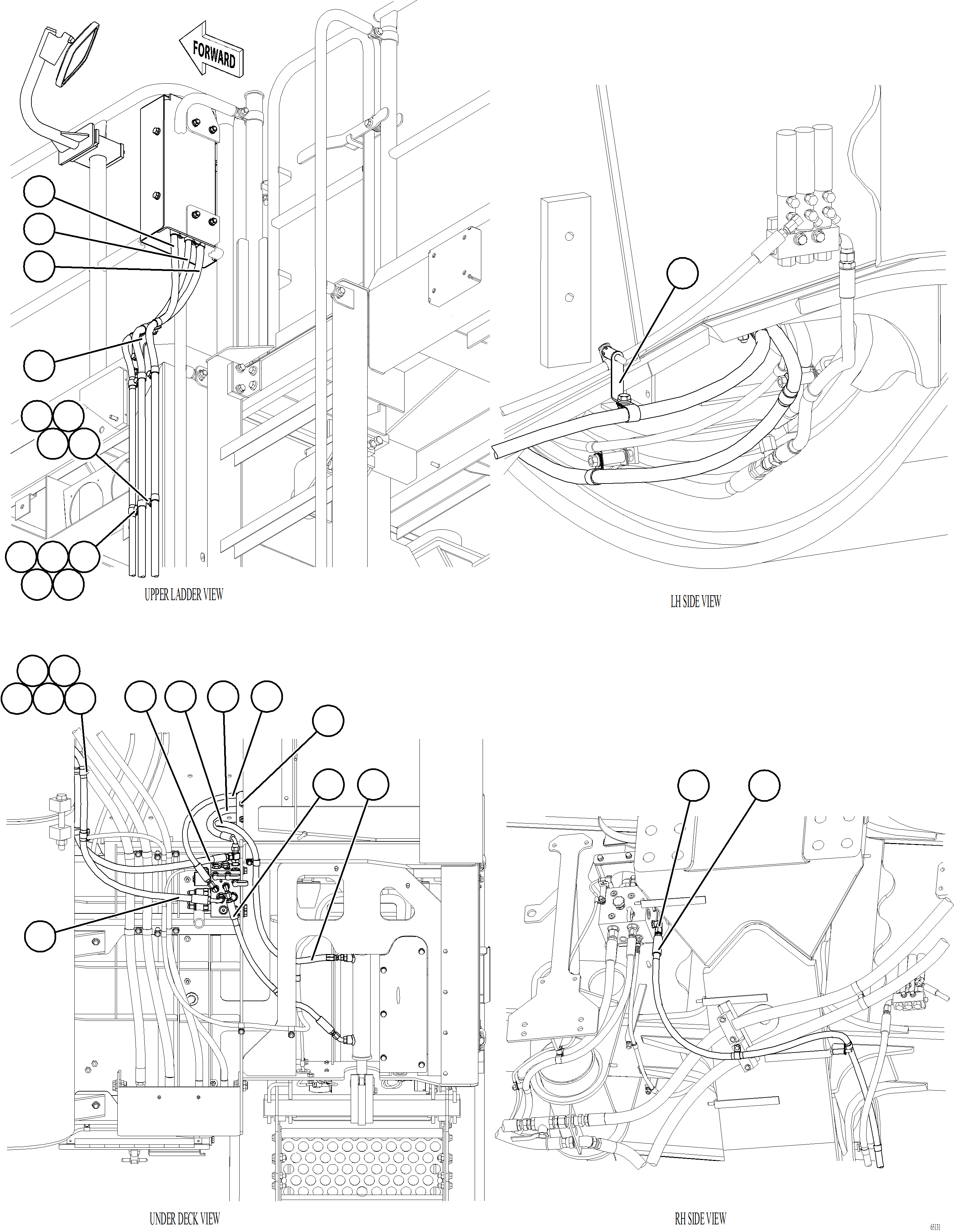 Komatsu parts book diagram for AFE77-AT 830E-5 S/N A50114  GOONYELLA: RETRACTABLE LADDER HYDRAULICS