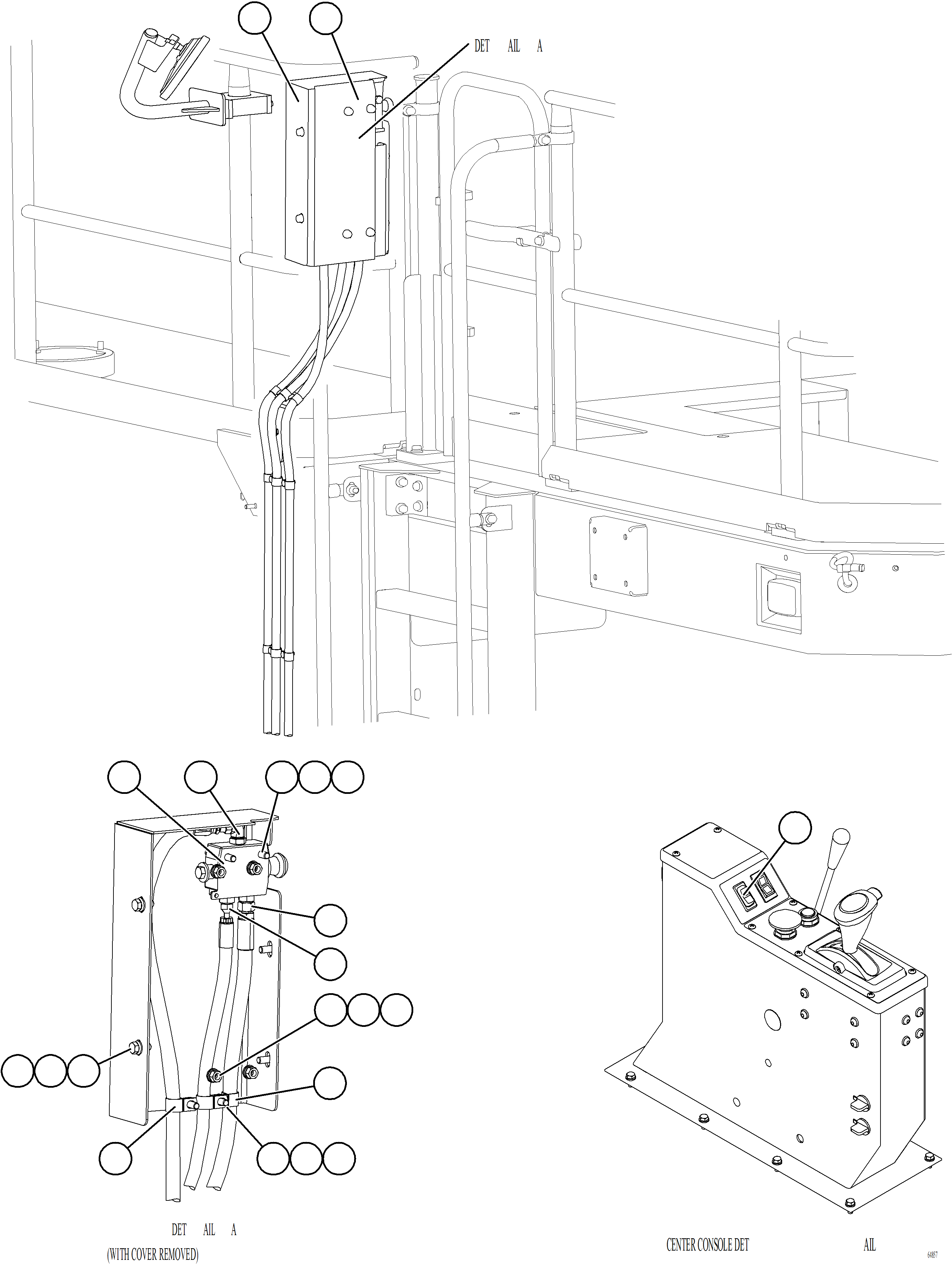 Komatsu parts book diagram for AFE77-AT 830E-5 S/N A50114  GOONYELLA: RETRACTABLE LADDER SWITCH & DECALS    1/2