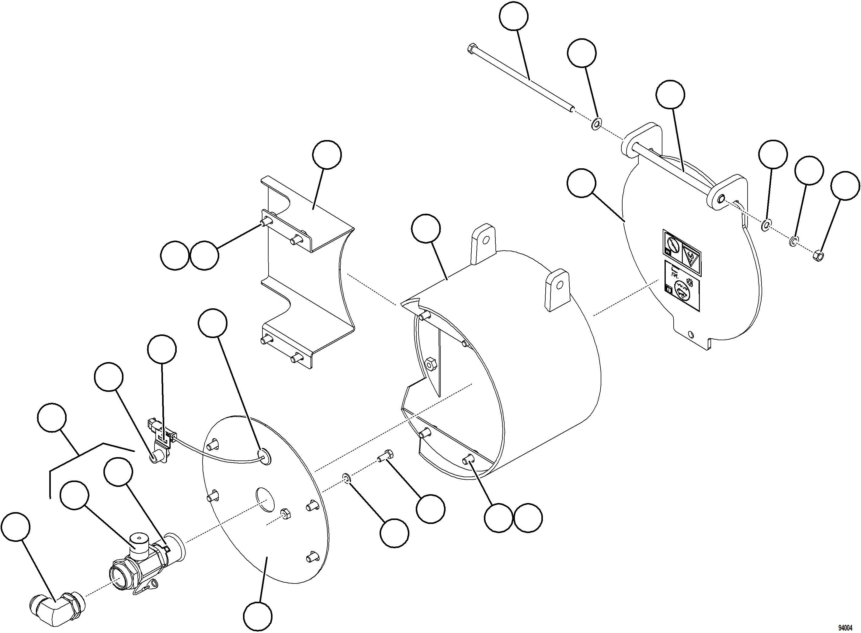 Komatsu parts book diagram for AFE77-BL 830E-5 S/N A50167 - A50168  CONUMA COAL: DEF TANK REMOTE FILL - RH
