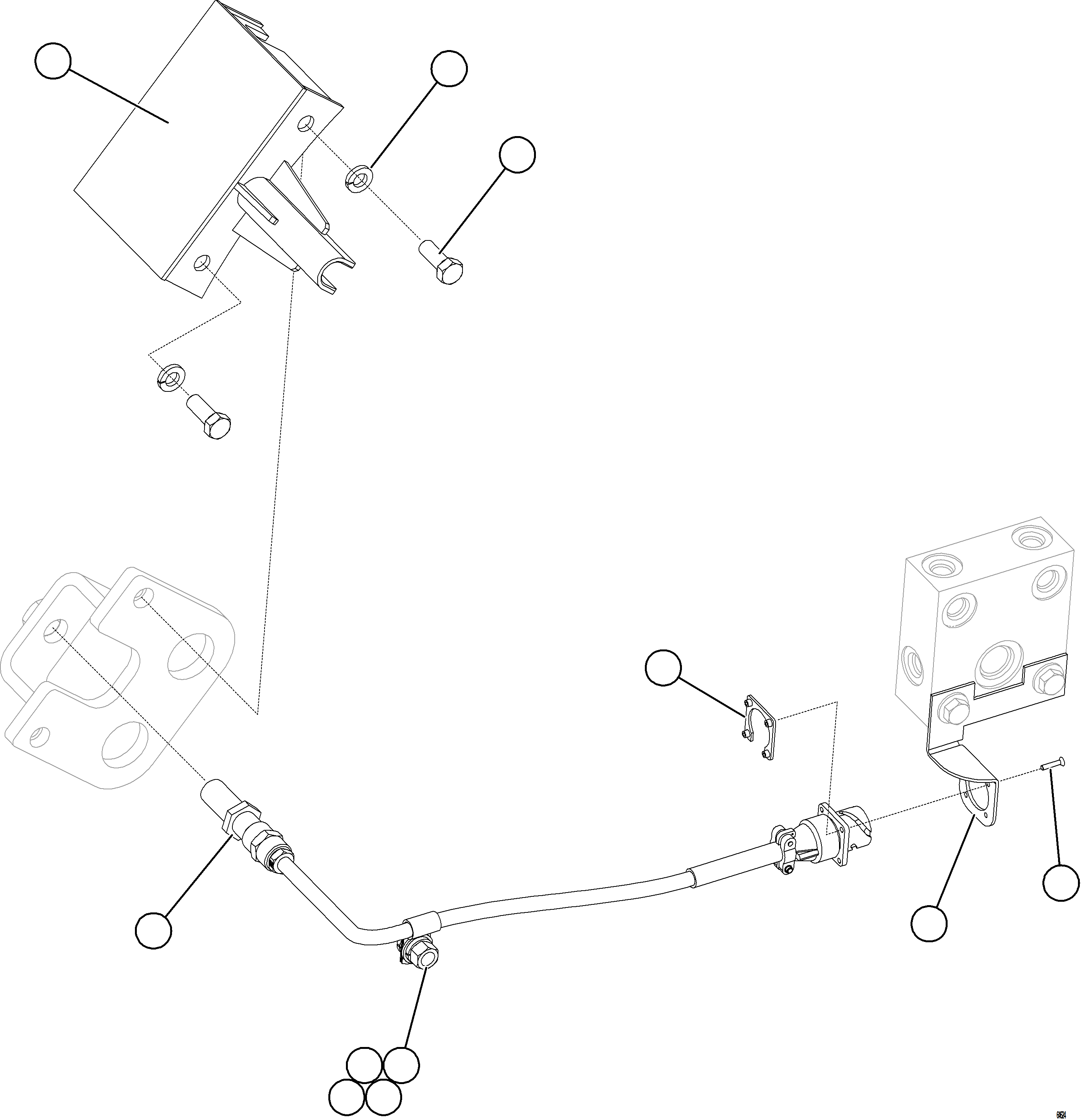Komatsu parts book diagram for AFE77-BL 830E-5 S/N A50167 - A50168  CONUMA COAL: FRONT WHEEL SPEED SENSOR INSTALLATION