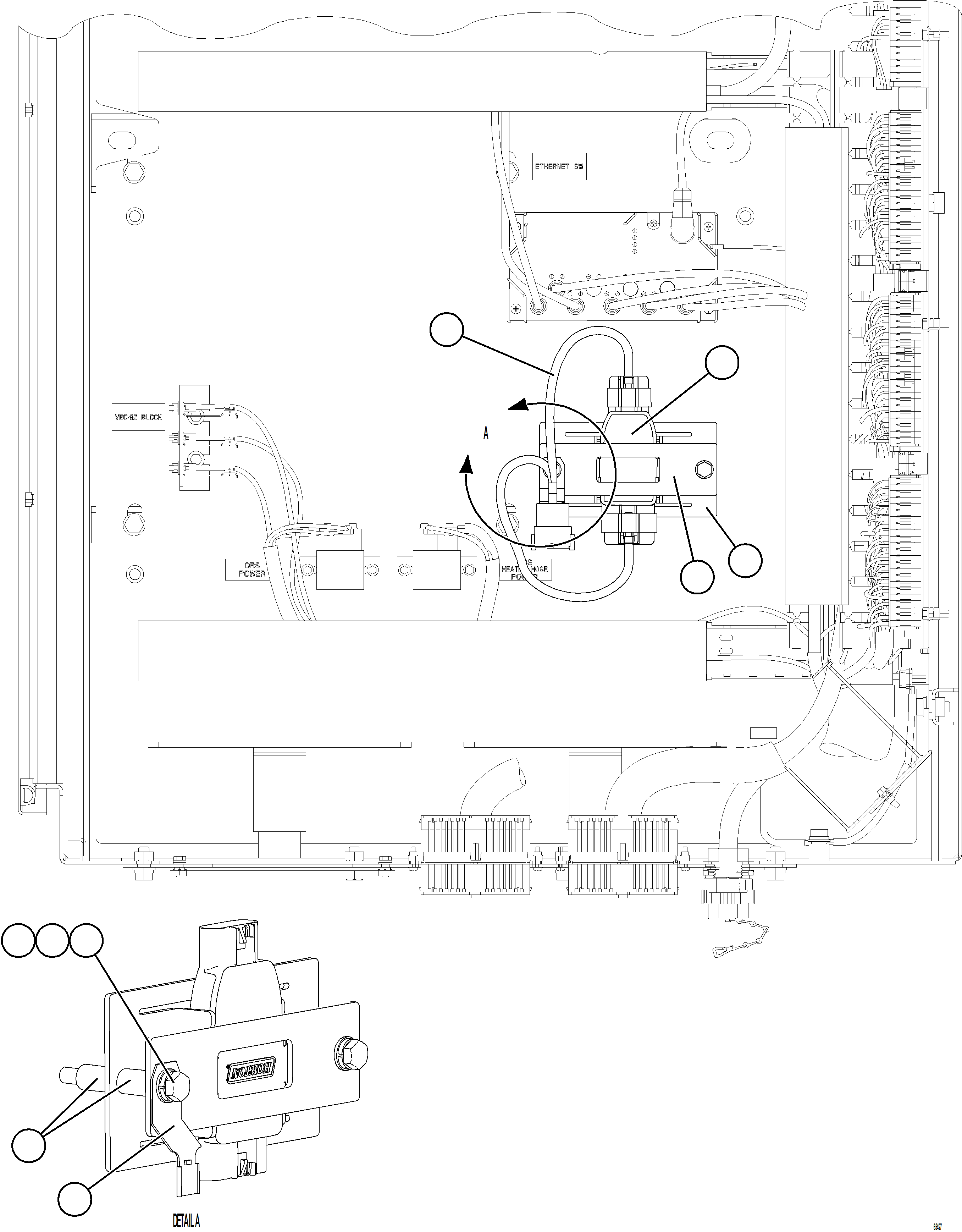 Komatsu parts book diagram for AFE77-BL 830E-5 S/N A50167 - A50168  CONUMA COAL: AUXILIARY CONTROL CABINET - LH WALL    3/3