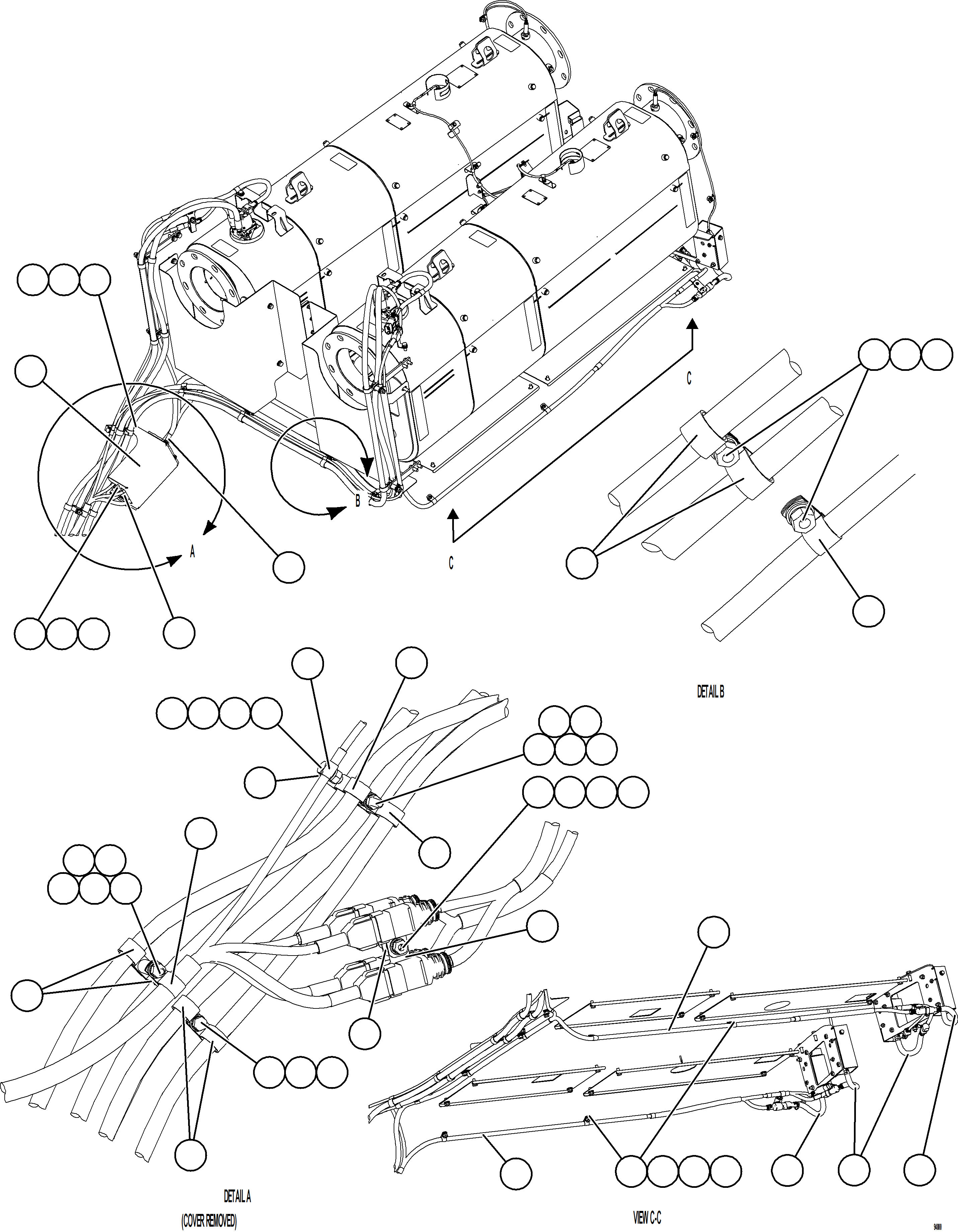 Komatsu parts book diagram for AFE77-BL 830E-5 S/N A50167 - A50168  CONUMA COAL: DEF SYSTEM WIRING    3/3