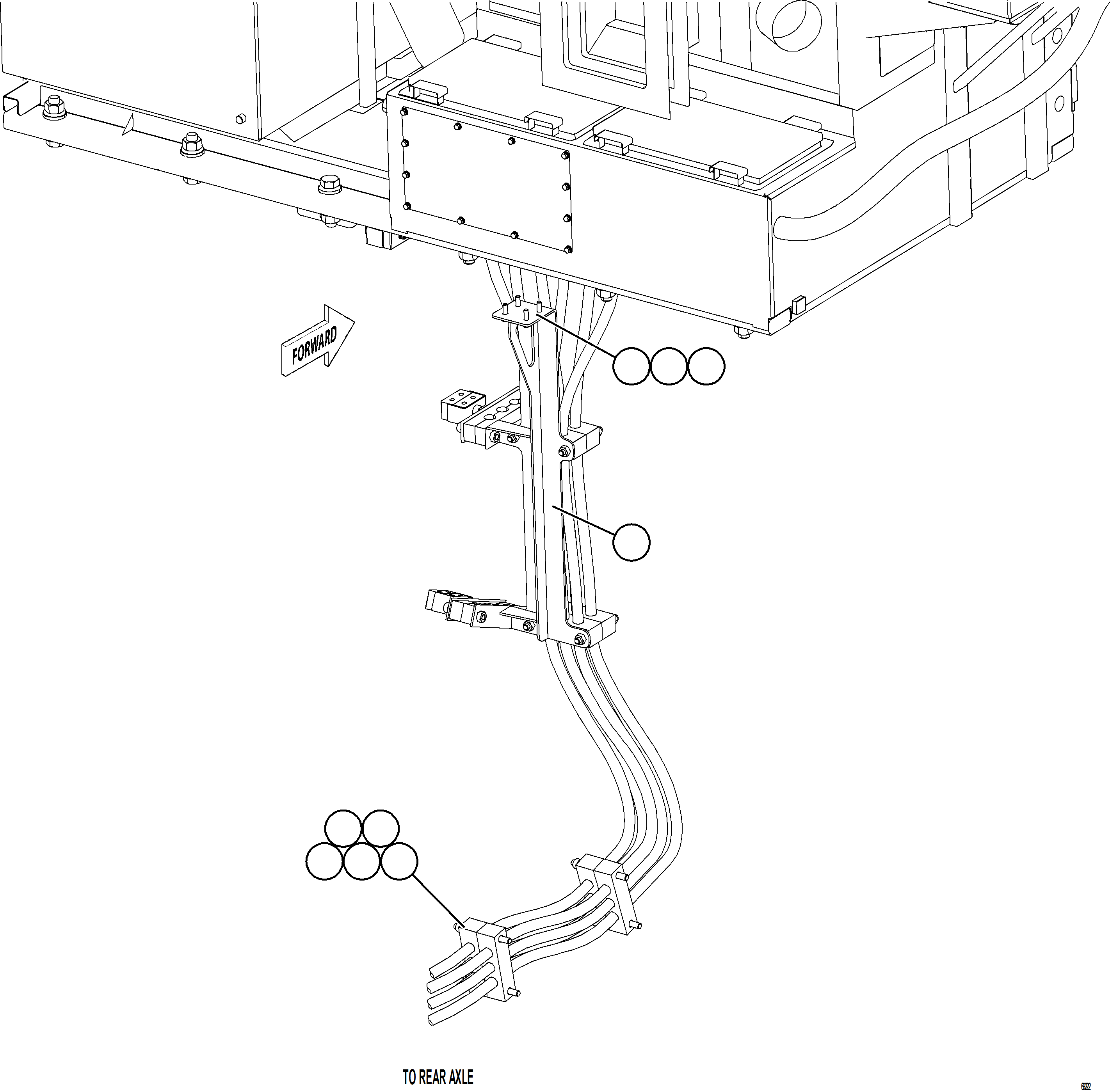Komatsu parts book diagram for AFE77-BL 830E-5 S/N A50167 - A50168  CONUMA COAL: CONTROL CABINET EXTERNAL WIRING - WHEEL MOTOR