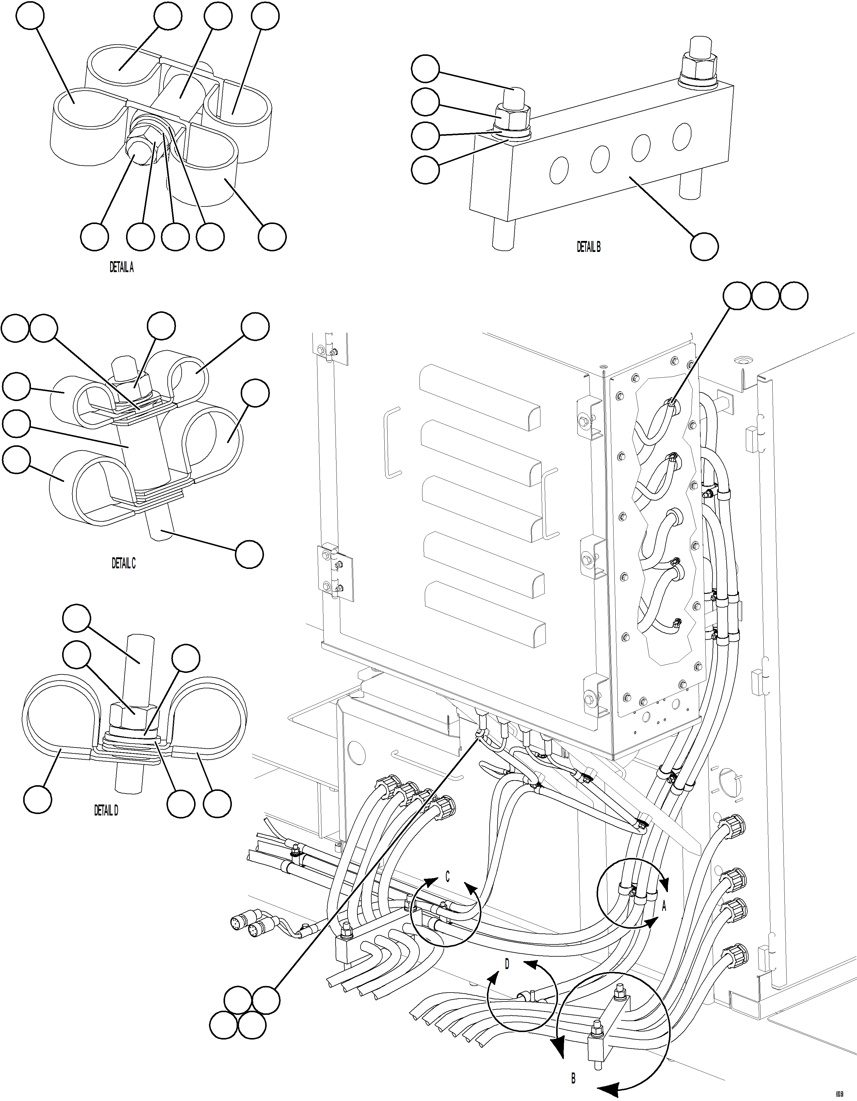 Komatsu parts book diagram for AFE77-BL 830E-5 S/N A50167 - A50168  CONUMA COAL: CONTROL CABINET EXTERNAL WIRING - RETARDING GRID