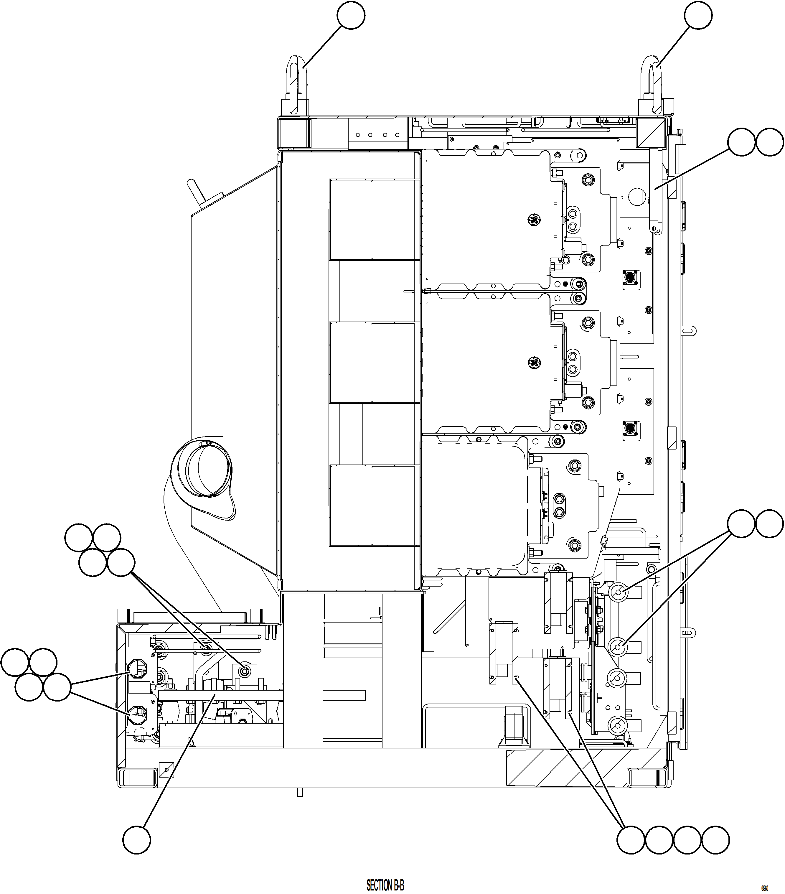 Komatsu parts book diagram for AFE77-BL 830E-5 S/N A50167 - A50168  CONUMA COAL: CONTROL CABINET    4/13    58F-43-00402