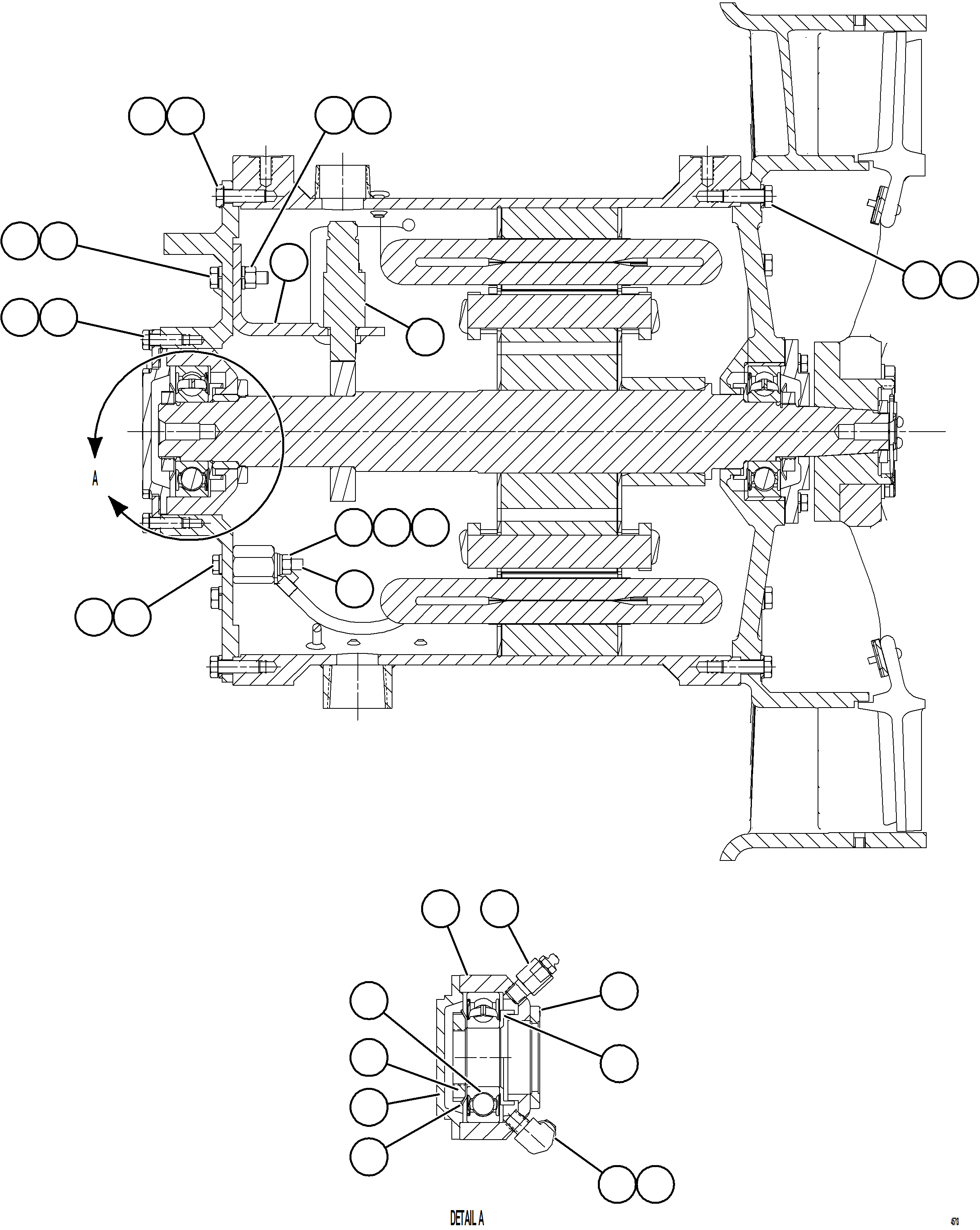 Komatsu parts book diagram for AFE77-BL 830E-5 S/N A50167 - A50168  CONUMA COAL: GRID BLOWER MOTOR    2/4    58F-43-04160