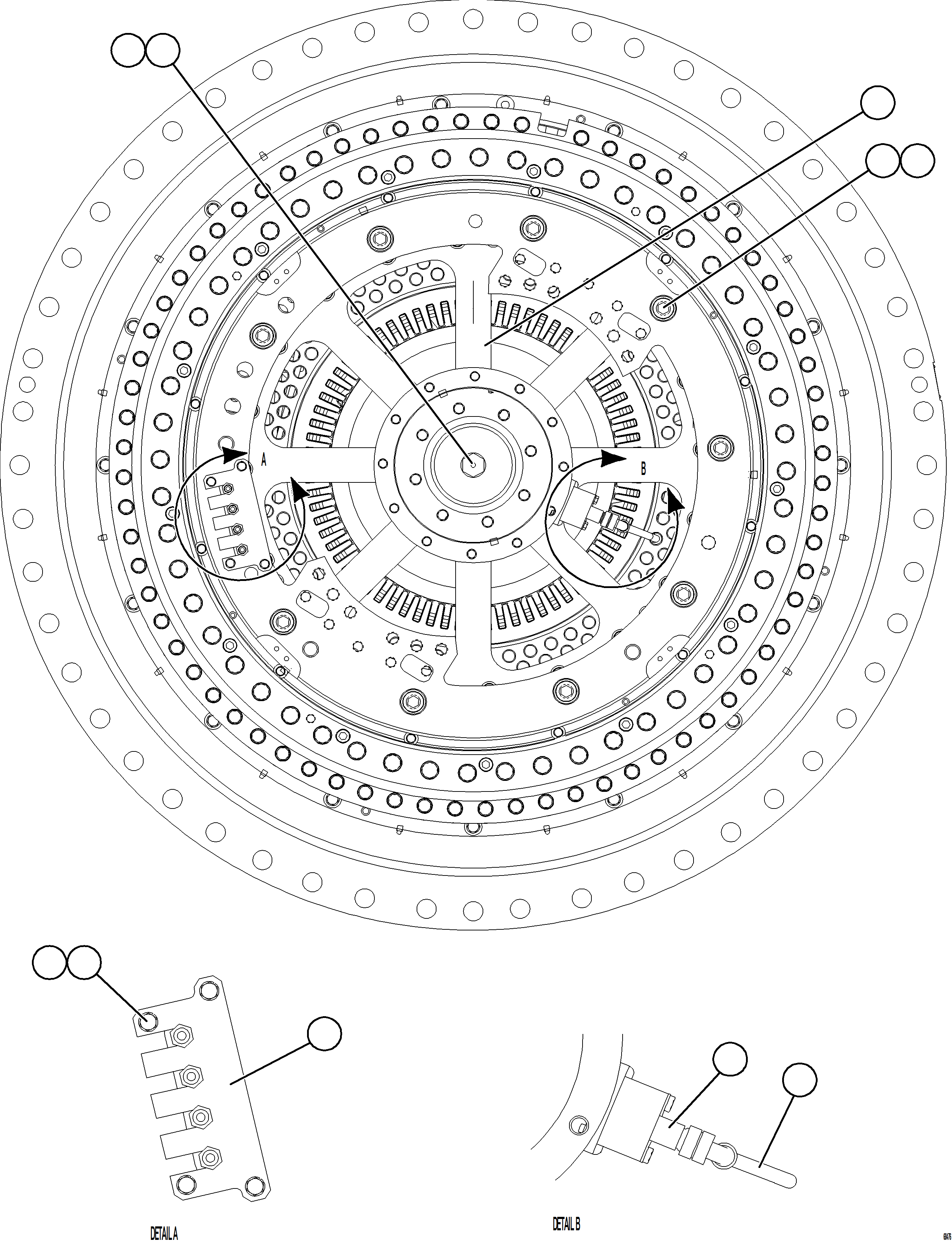 Komatsu parts book diagram for AFE77-BL 830E-5 S/N A50167 - A50168  CONUMA COAL: WHEEL MOTOR    7/8    58E-22-50001