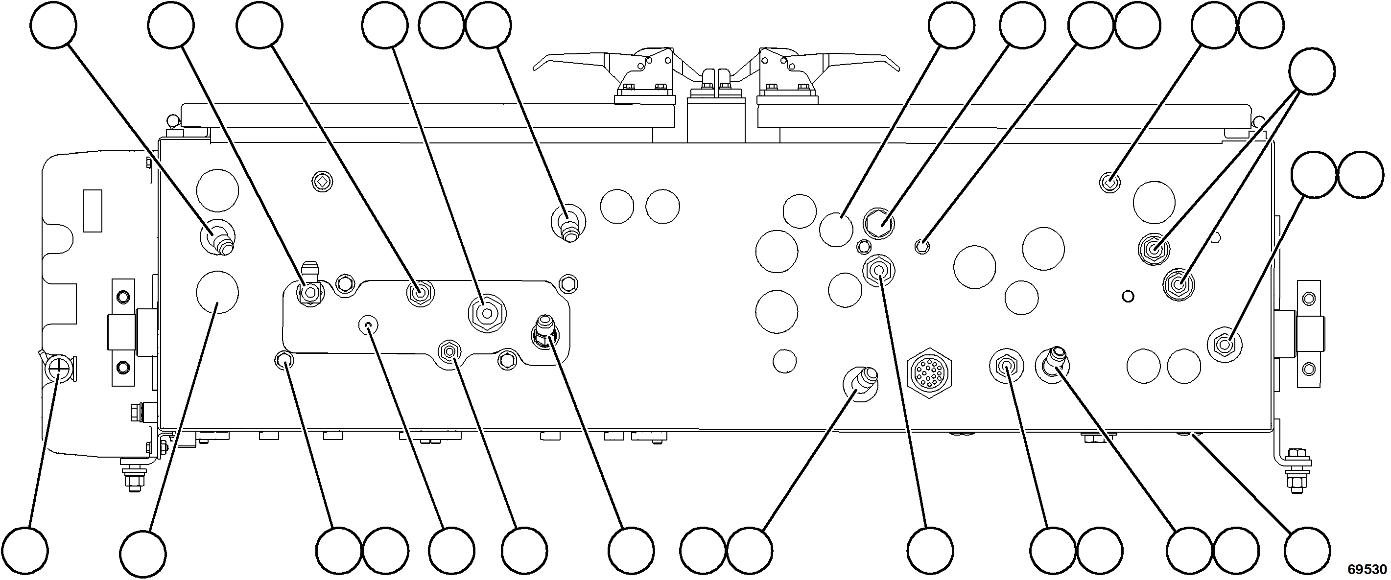 Komatsu parts book diagram for AFE77-BL 830E-5 S/N A50167 - A50168  CONUMA COAL: HYDRAULIC BRAKE CABINET STRUCTURE    2/2