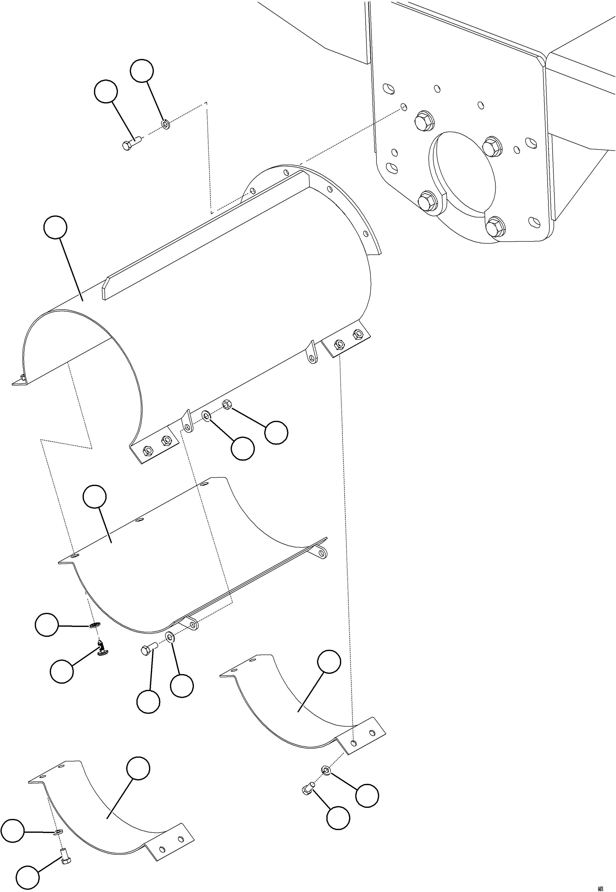 Komatsu parts book diagram for AFE77-BL 830E-5 S/N A50167 - A50168  CONUMA COAL: DRIVESHAFT GUARDS