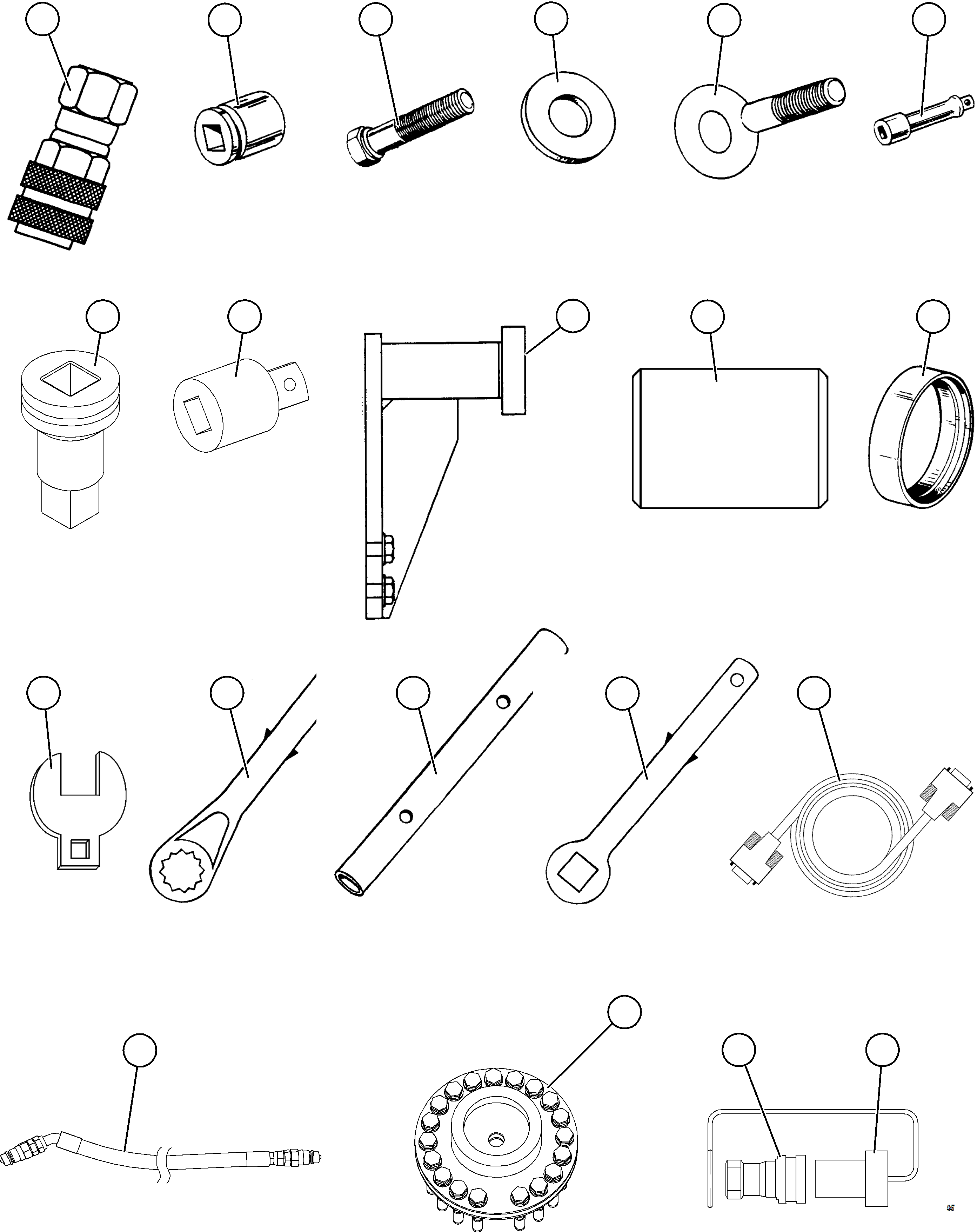 Komatsu parts book diagram for AFE77-BL 830E-5 S/N A50167 - A50168  CONUMA COAL: SPECIAL TOOL GROUP