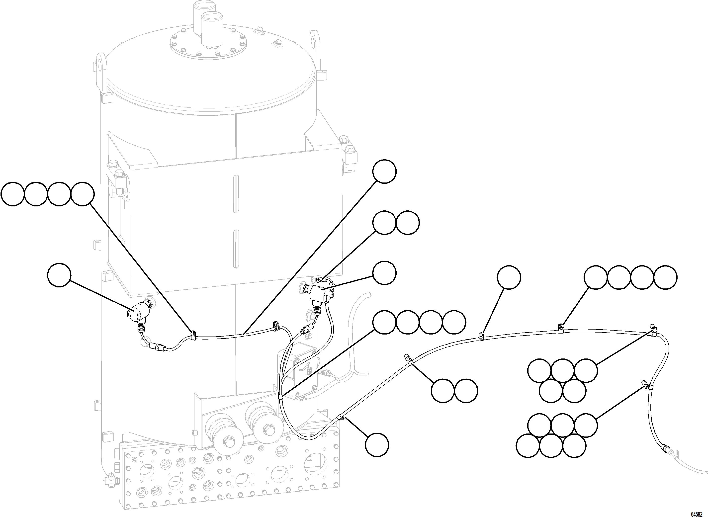 Komatsu parts book diagram for AFE77-BL 830E-5 S/N A50167 - A50168  CONUMA COAL: HOTSTART - HYDRAULIC OIL HEATER    2/2