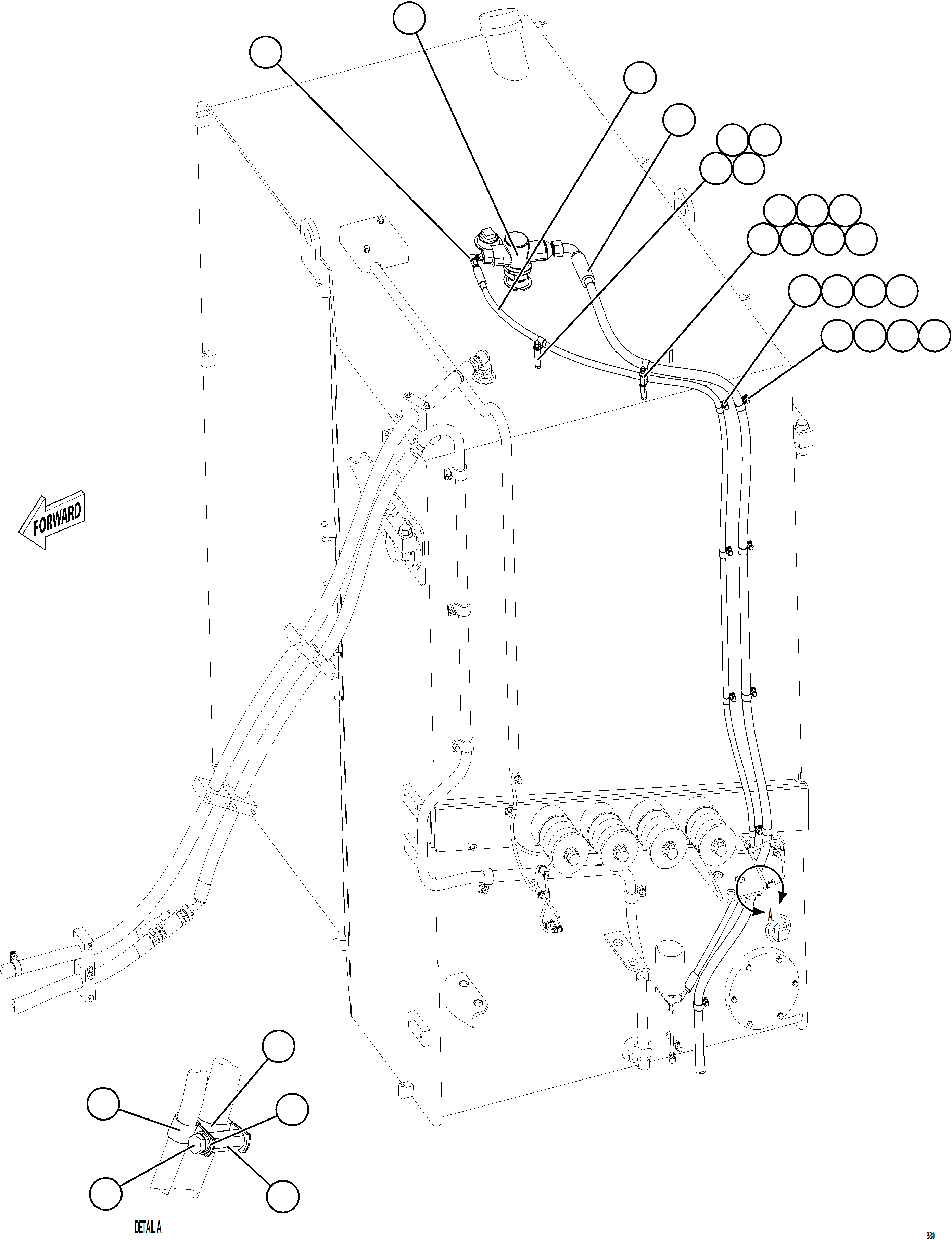 Dump Trucks Komatsu / AFE NEW / AFE77-BQ 830E-5 S/N A50198 - A50199, A50203 - A50204  KAL / STOCK(afe77-bq) / FUEL SYSTEM PIPING    2/4(D-008 : 65389)