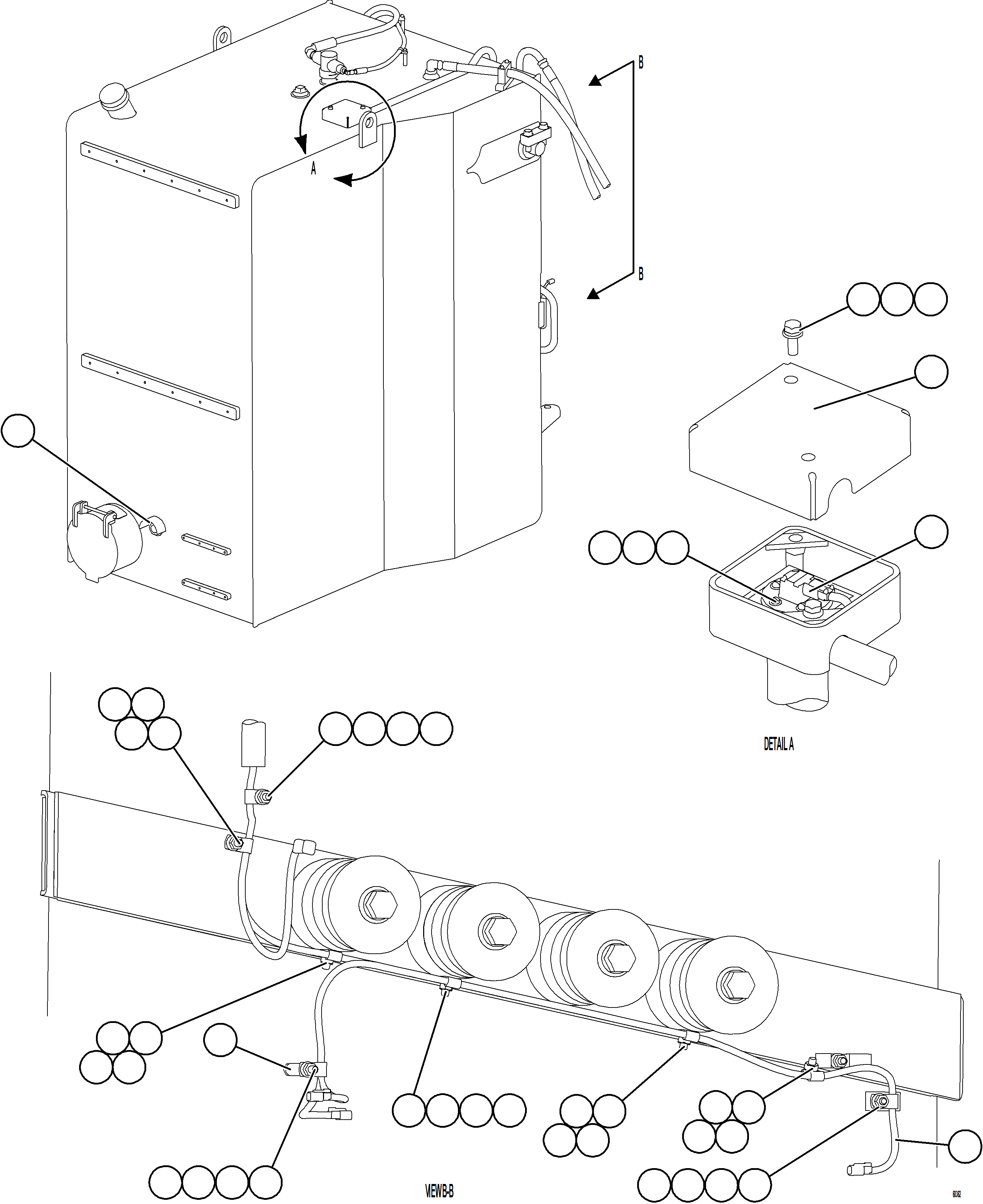 Dump Trucks Komatsu / AFE NEW / AFE77-BQ 830E-5 S/N A50198 - A50199, A50203 - A50204  KAL / STOCK(afe77-bq) / FUEL LEVEL SENDER & WIRING(D-020 : 68362)
