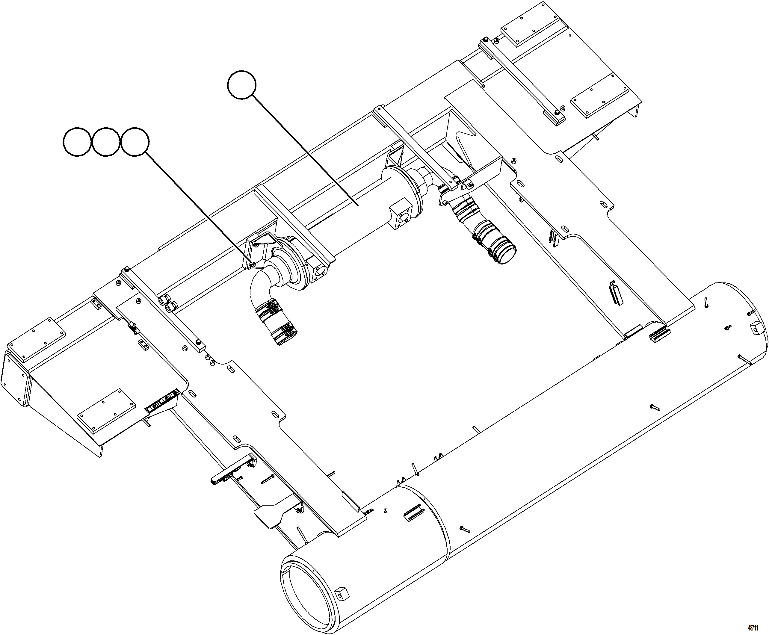 Komatsu parts book diagram for AFE77-BU 830E-5 S/N A50216 - A50217  KCH: RADIATOR PIPING - HEAT EXCHANGER