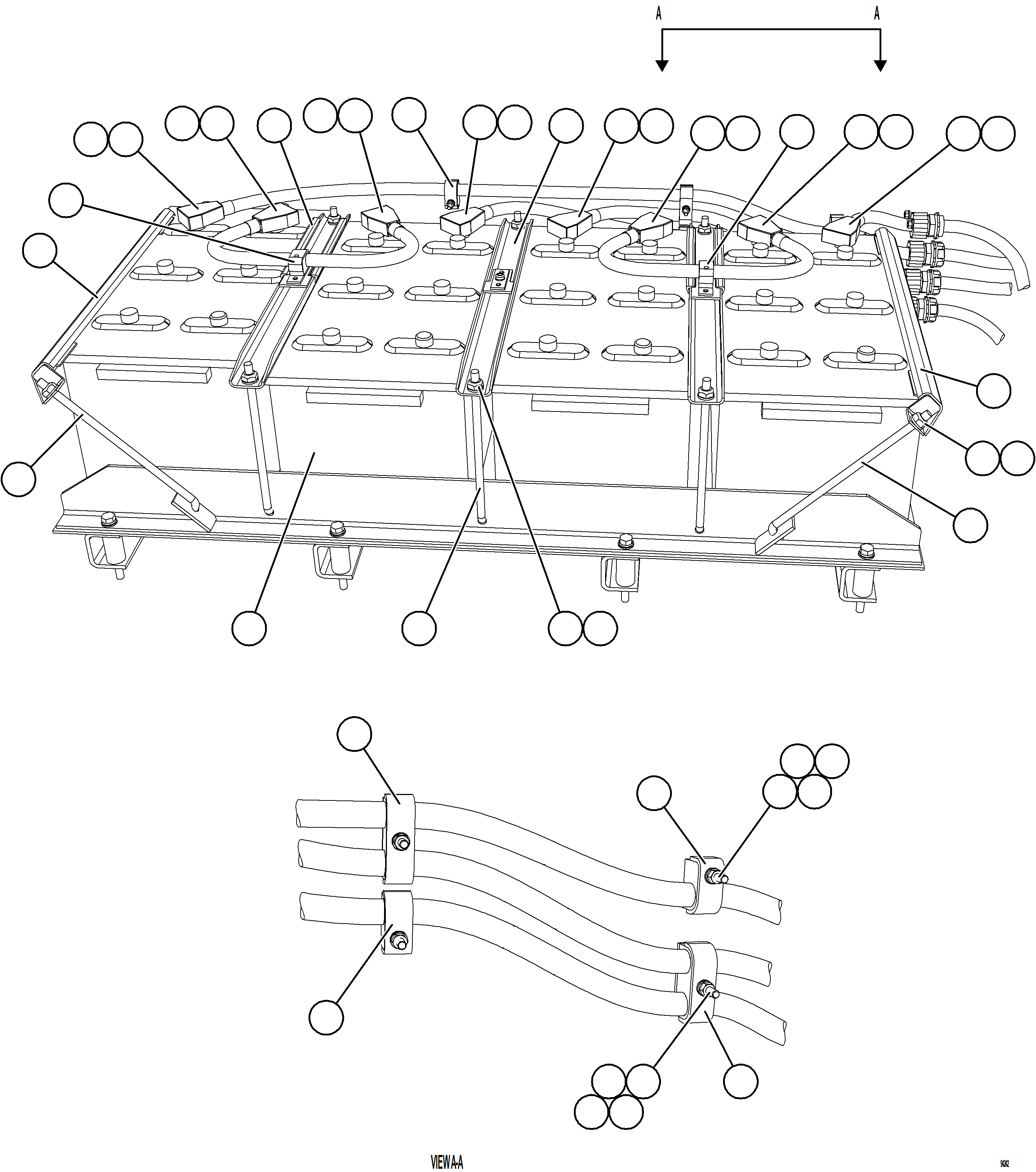 Komatsu parts book diagram for AFE77-BU 830E-5 S/N A50216 - A50217  KCH: BATTERY BOX ASSEMBLY    4/7    58F-54-20972