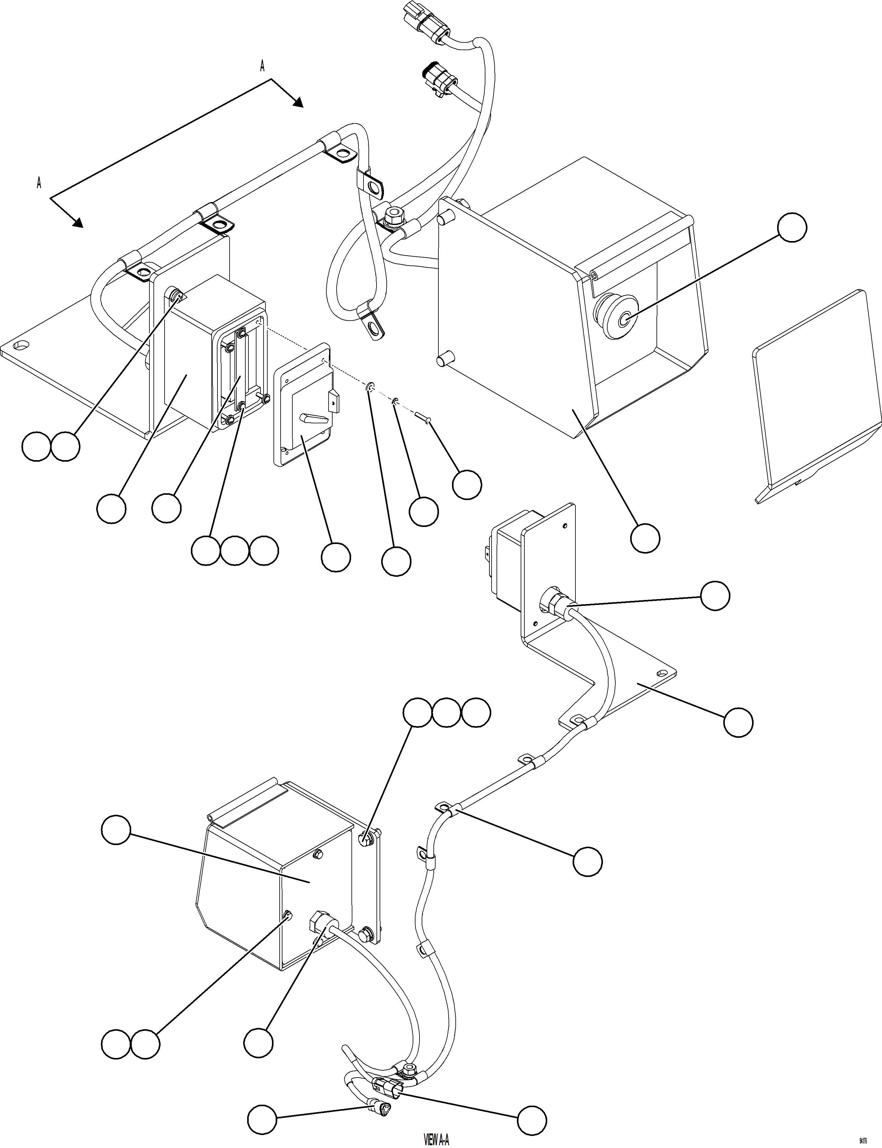 Komatsu parts book diagram for AFE77-BU 830E-5 S/N A50216 - A50217  KCH: GRND LEVEL ENGINE SHUTDOWN & LADDER LIGHT SWITCHES