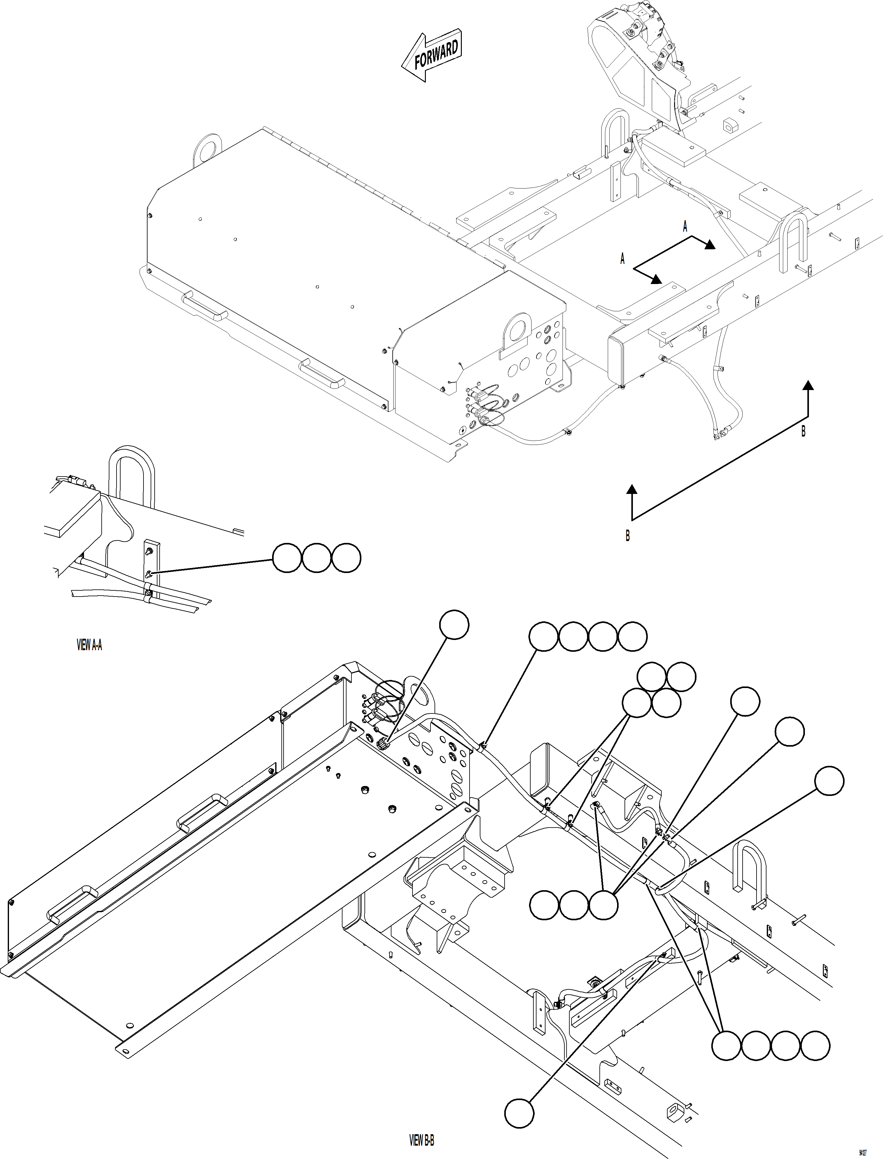 Komatsu parts book diagram for AFE77-BU 830E-5 S/N A50216 - A50217  KCH: BATTERY CHARGING ALTERNATOR WIRING    2/2