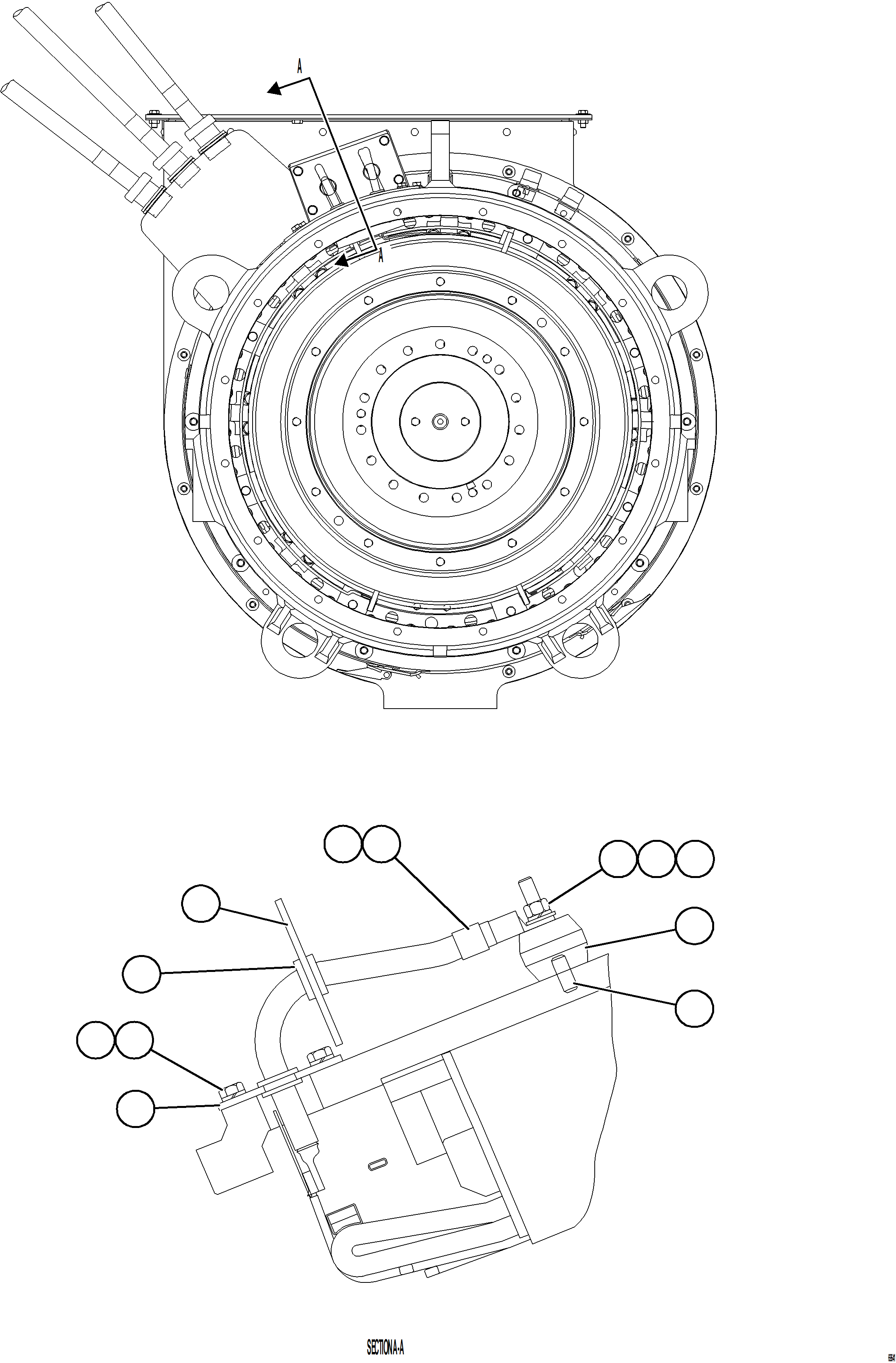 Komatsu parts book diagram for AFE77-BU 830E-5 S/N A50216 - A50217  KCH: CONNECTOR ASSEMBLY - HARDWARE
