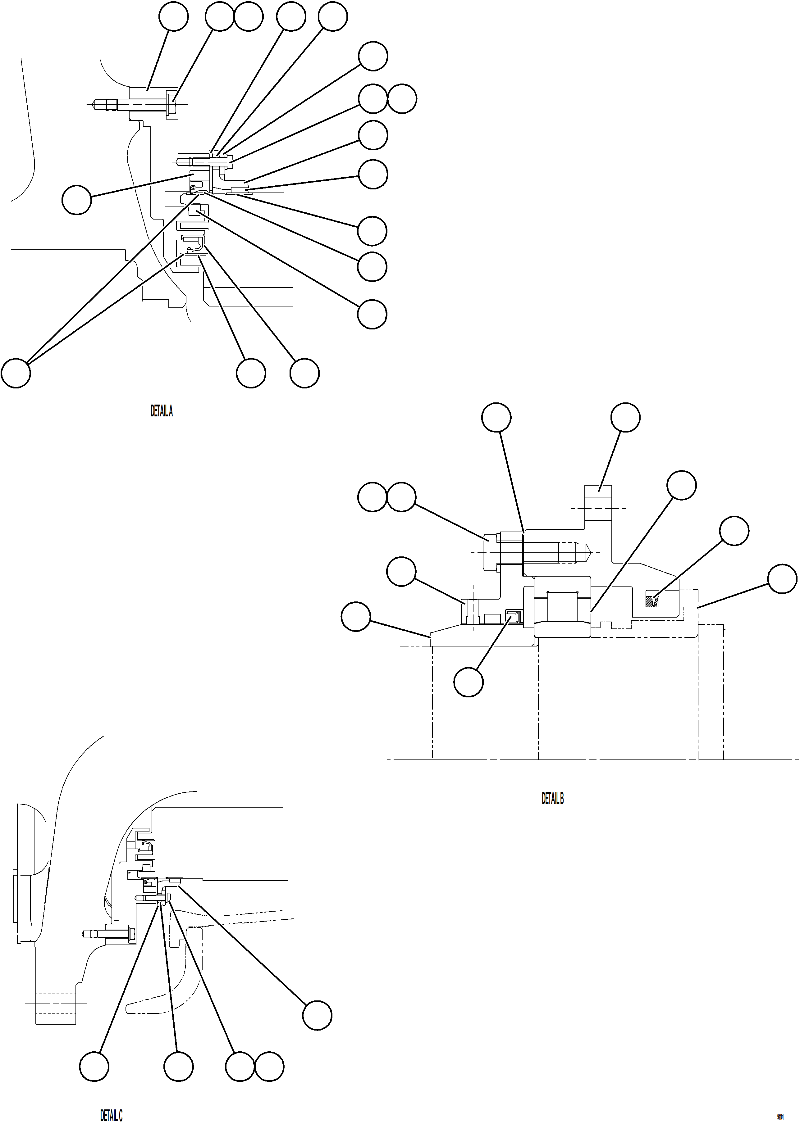 Komatsu parts book diagram for AFE77-BU 830E-5 S/N A50216 - A50217  KCH: WHEEL MOTOR    5/9    58E-22-00402