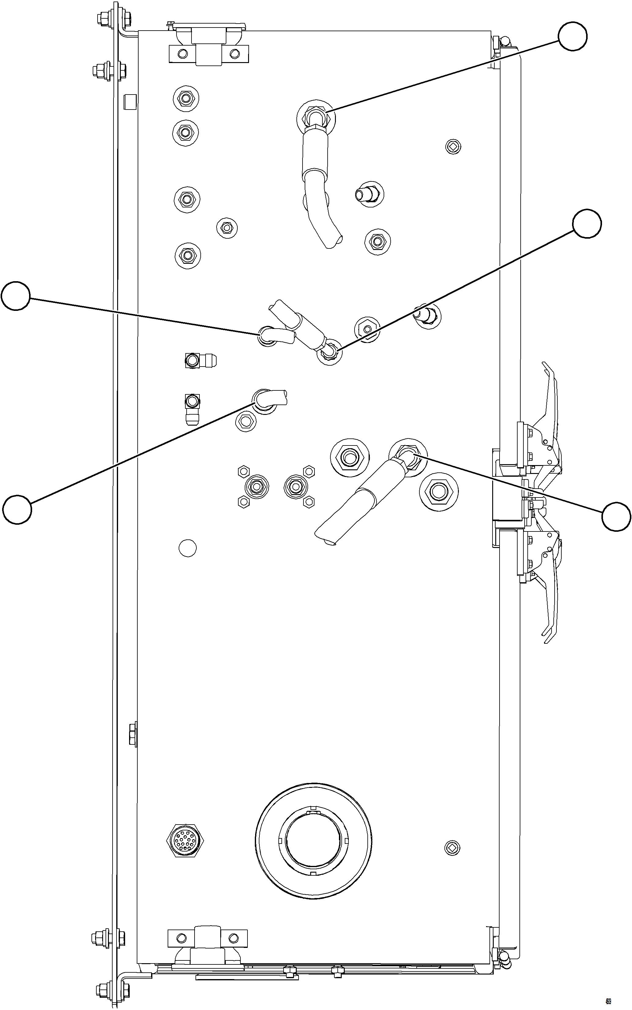 Komatsu parts book diagram for AFE77-BU 830E-5 S/N A50216 - A50217  KCH: HYDR BRAKE CBNT PIPING - BRAKE MANIFOLD 2/2