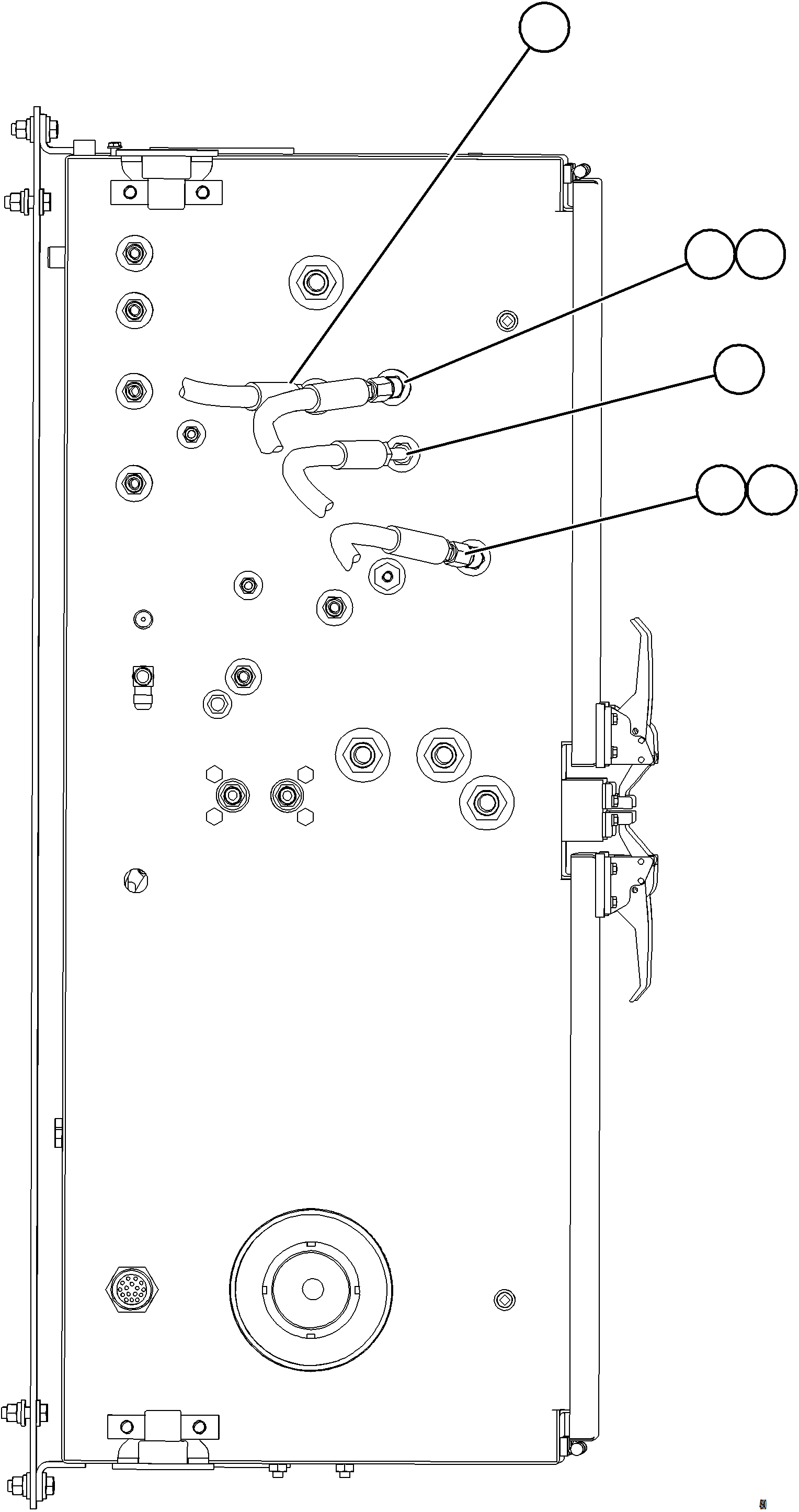 Komatsu parts book diagram for AFE77-BU 830E-5 S/N A50216 - A50217  KCH: HYDR BRAKE CBNT PIPING - HOIST PILOT VALVE 2/2