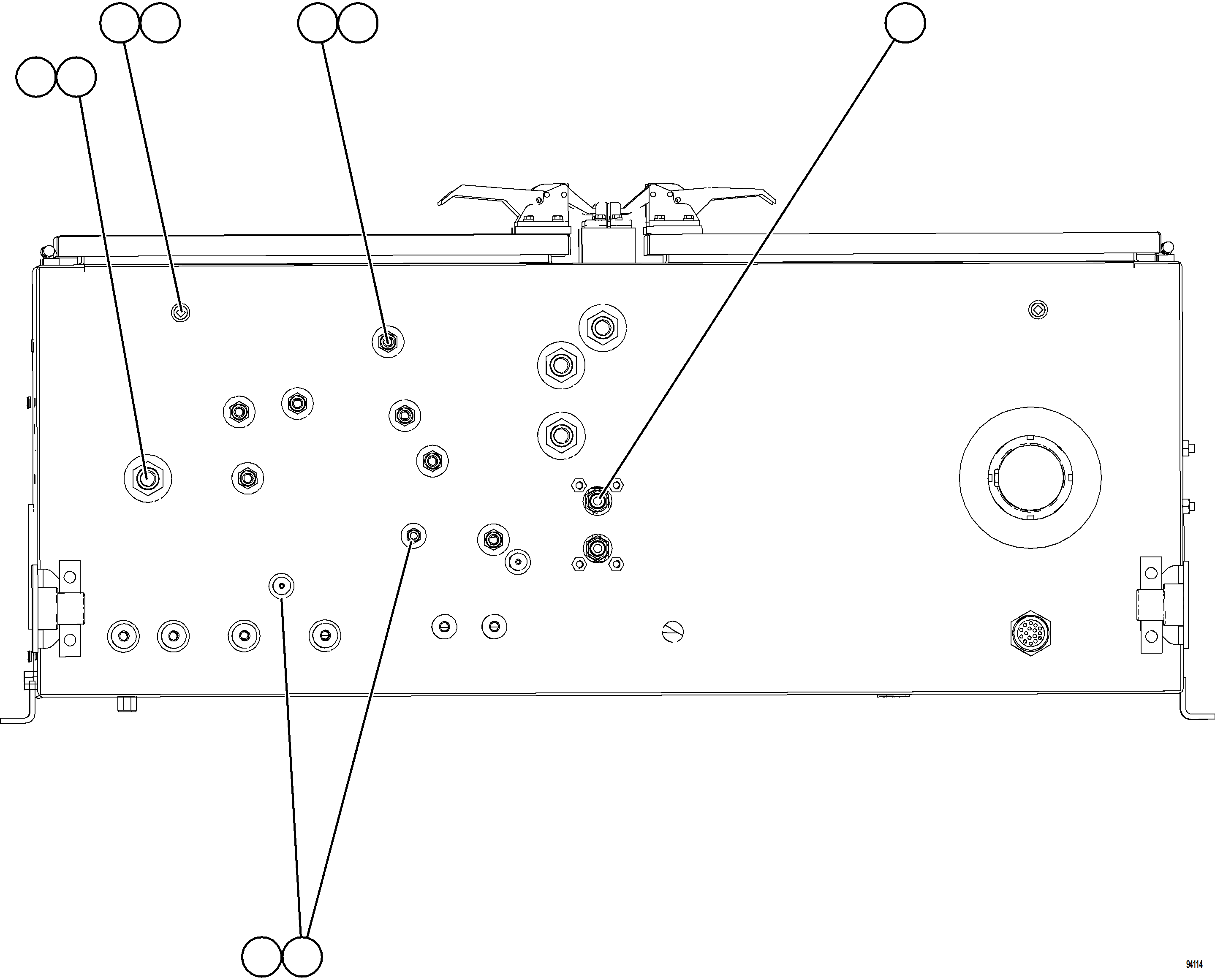 Komatsu parts book diagram for AFE77-BU 830E-5 S/N A50216 - A50217  KCH: HYDRAULIC BRAKE CABINET STRUCTURE    2/2