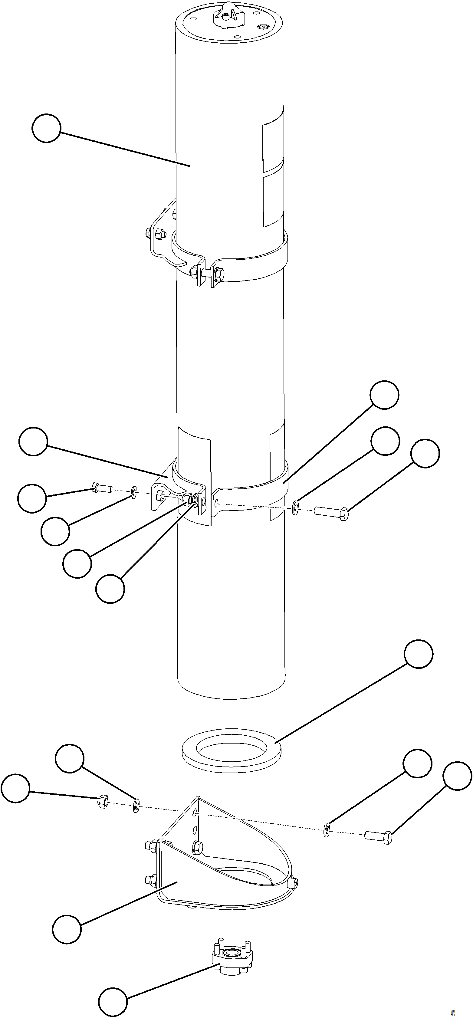 Komatsu parts book diagram for AFE77-BU 830E-5 S/N A50216 - A50217  KCH: BRAKE ACCUMULATOR INSTALLATION    2/2