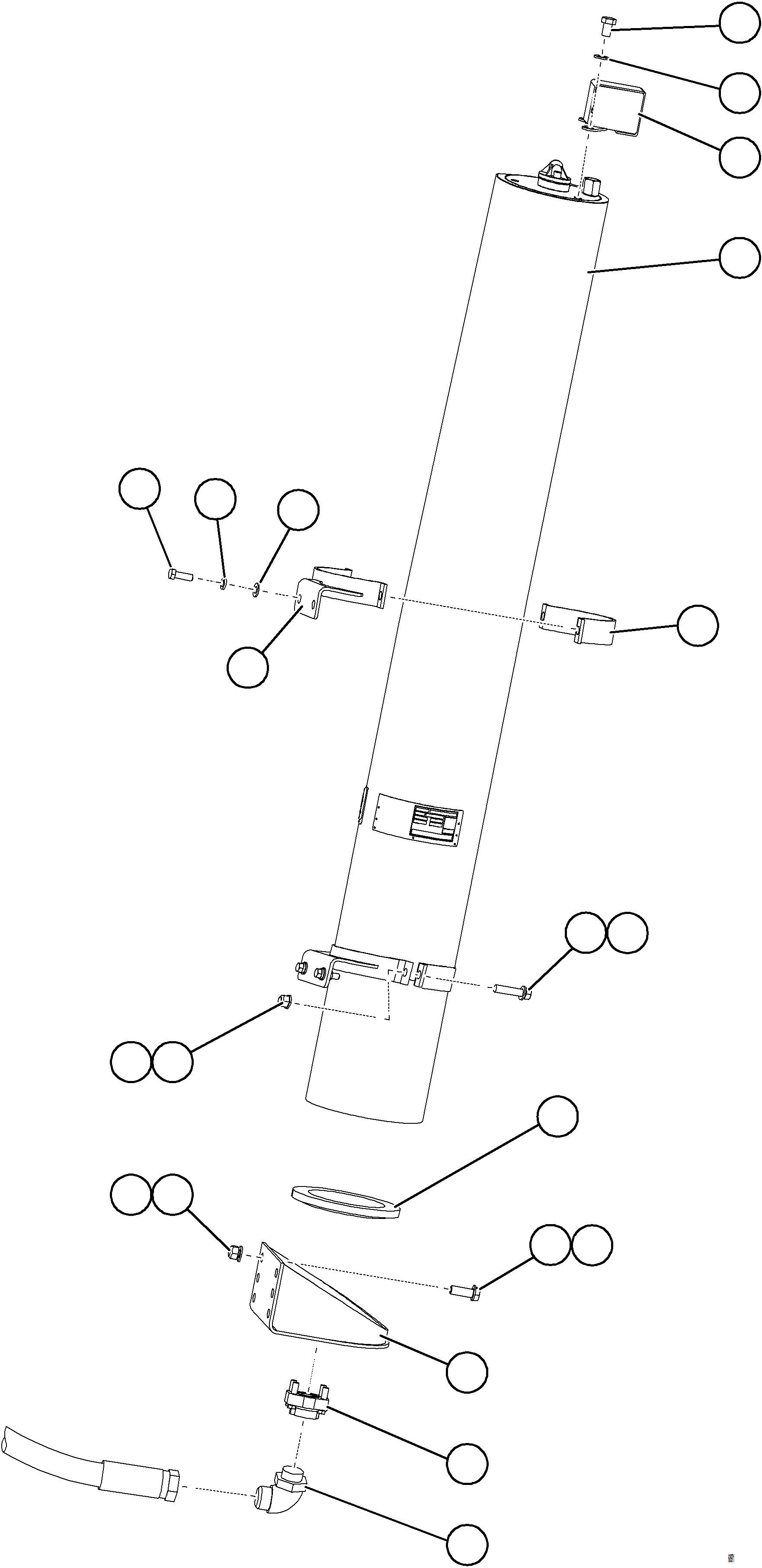 Komatsu parts book diagram for AFE77-BU 830E-5 S/N A50216 - A50217  KCH: STEERING ACCUMULATOR INSTALLATION