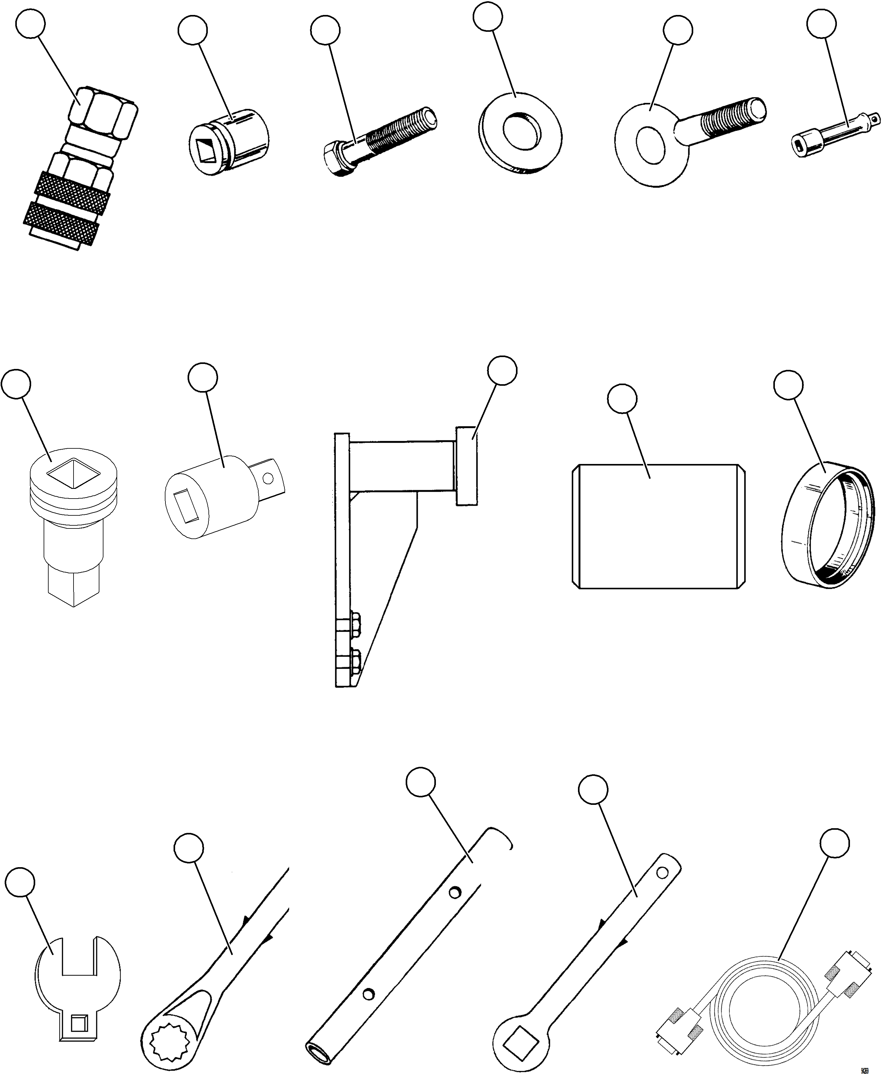 Komatsu parts book diagram for AFE77-BU 830E-5 S/N A50216 - A50217  KCH: SPECIAL TOOL GROUP    1/2