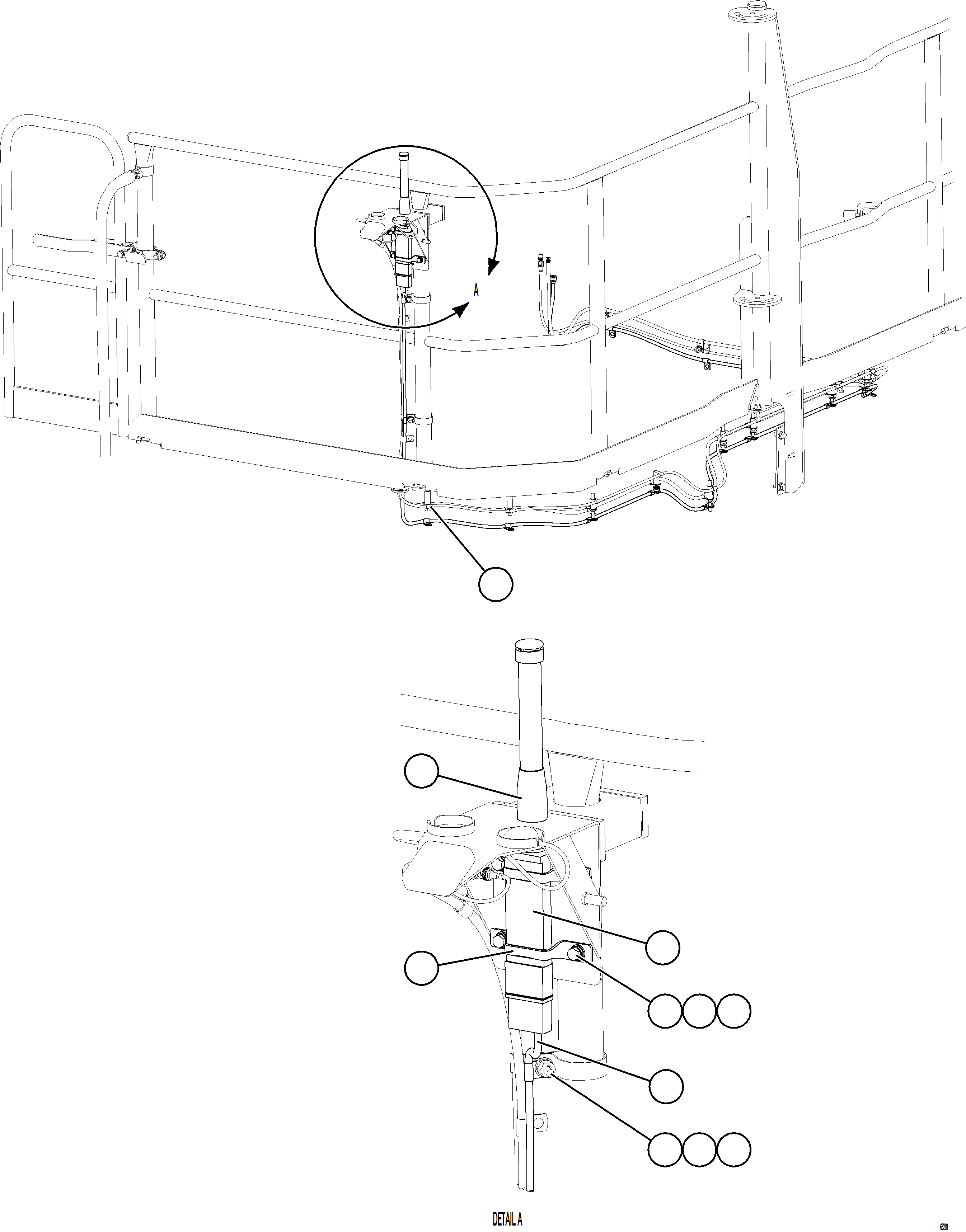 Komatsu parts book diagram for AFE77-BU 830E-5 S/N A50216 - A50217  KCH: KWB WIRELESS RADIO & ANTENNA INSTALLATION