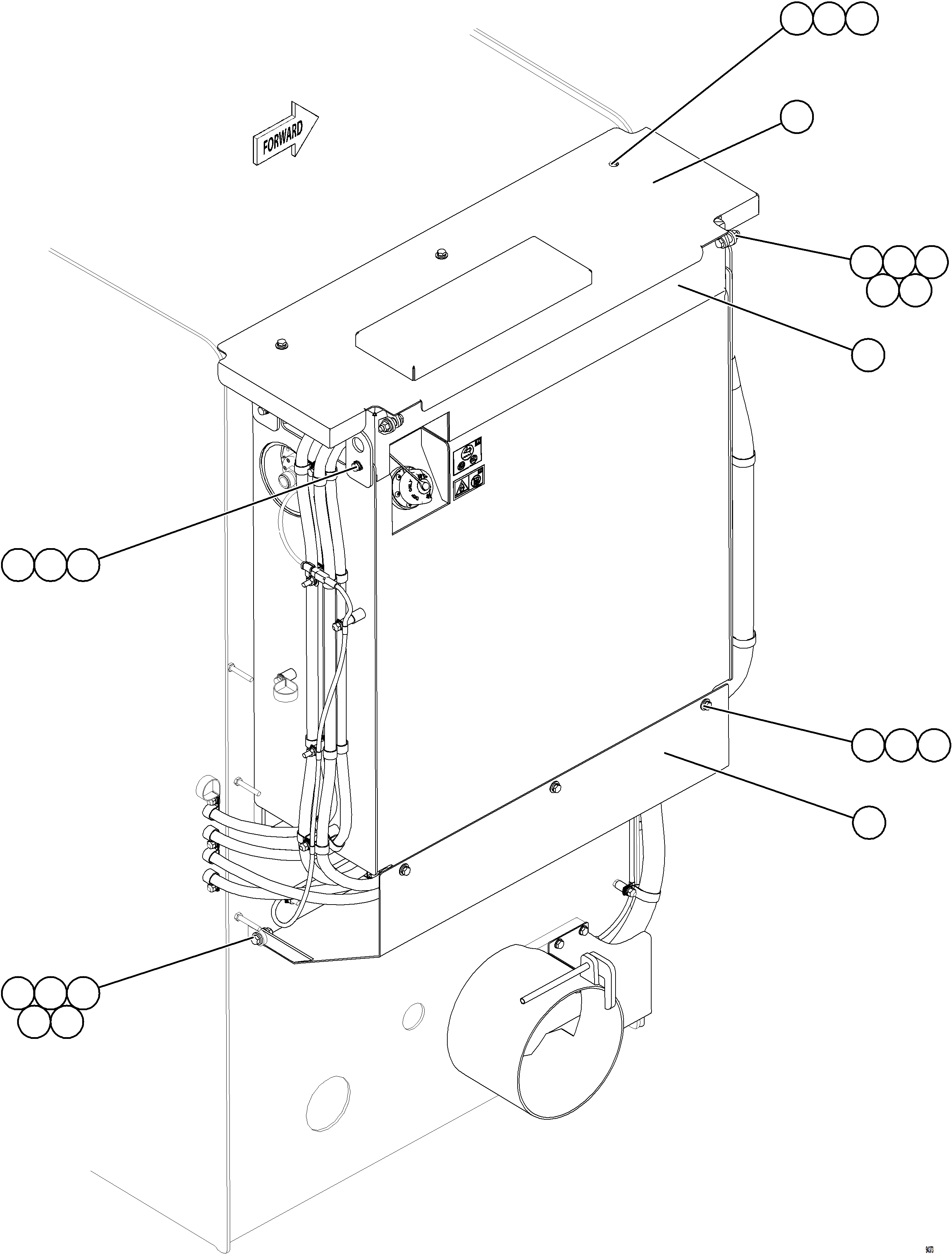 Dump Trucks Komatsu / AFE77-CB 830E-5 S/N A50238 - A50241,A50245  KW(afe77-cb) / DEF TANK COVERS(D-028 : 94373)