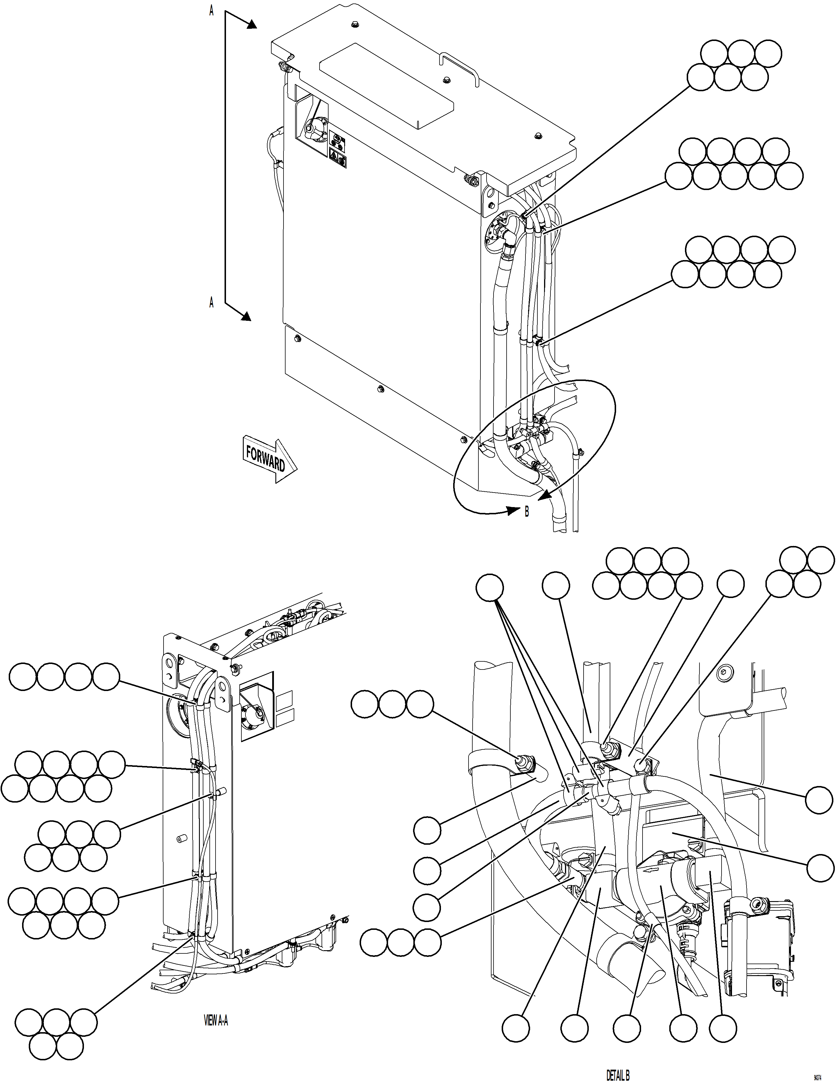 Dump Trucks Komatsu / AFE77-CB 830E-5 S/N A50238 - A50241,A50245  KW(afe77-cb) / DEF TANK HOSE CONNECTION - SIDES(D-034 : 94374)